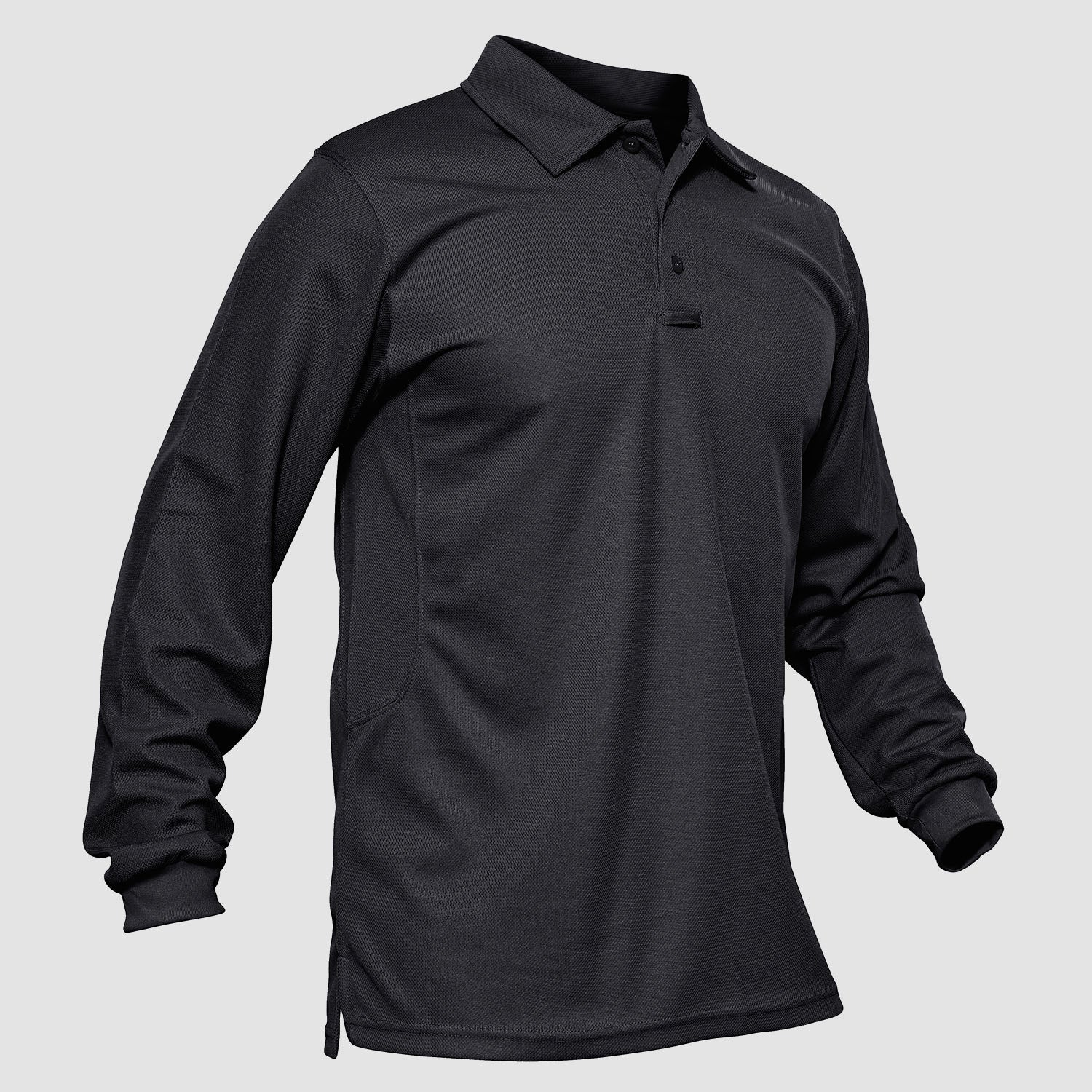 Men's Long-Sleeve Polo Shirt Quick Dry Breathable T-shirt - MAGCOMSEN