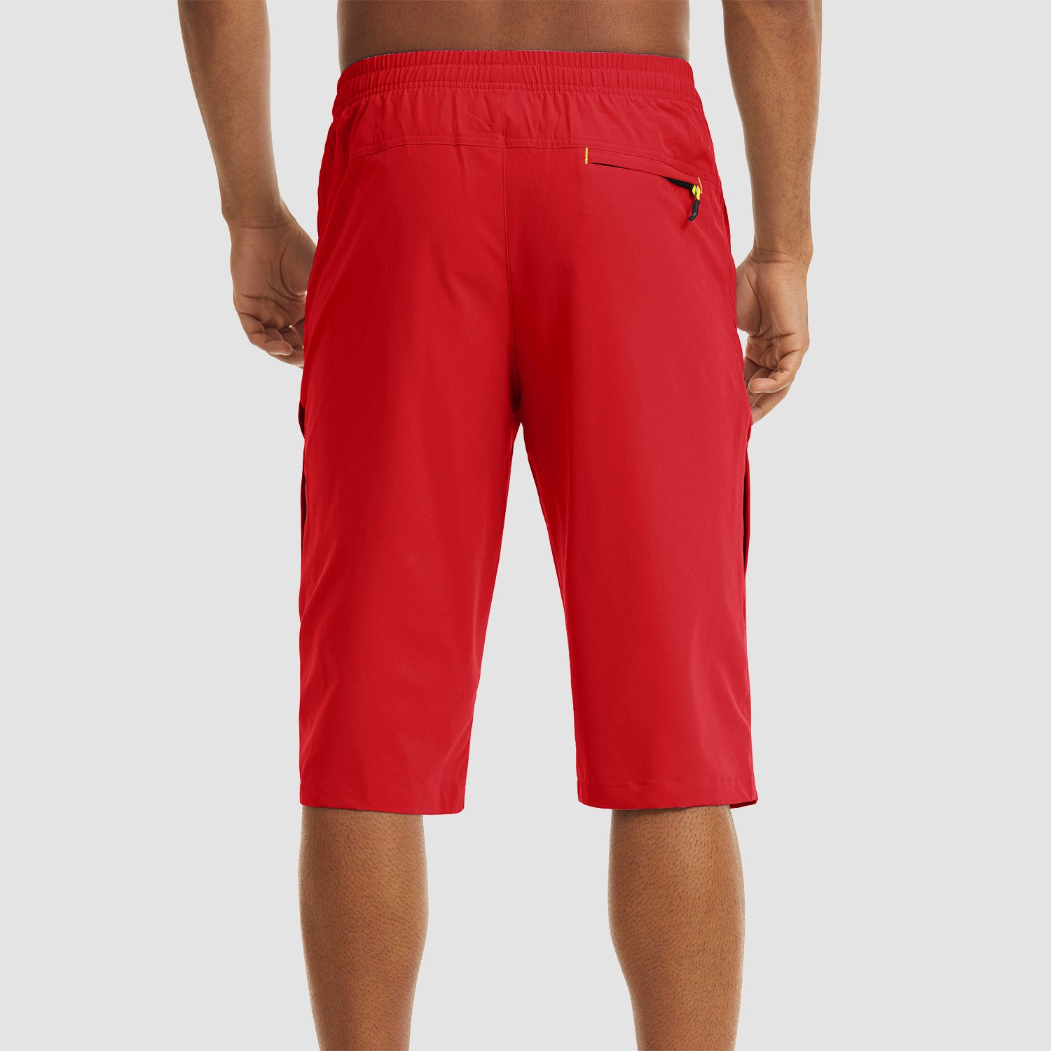 Red Men's Quick Dry Hiking Running Shorts-MAGCOMSEN