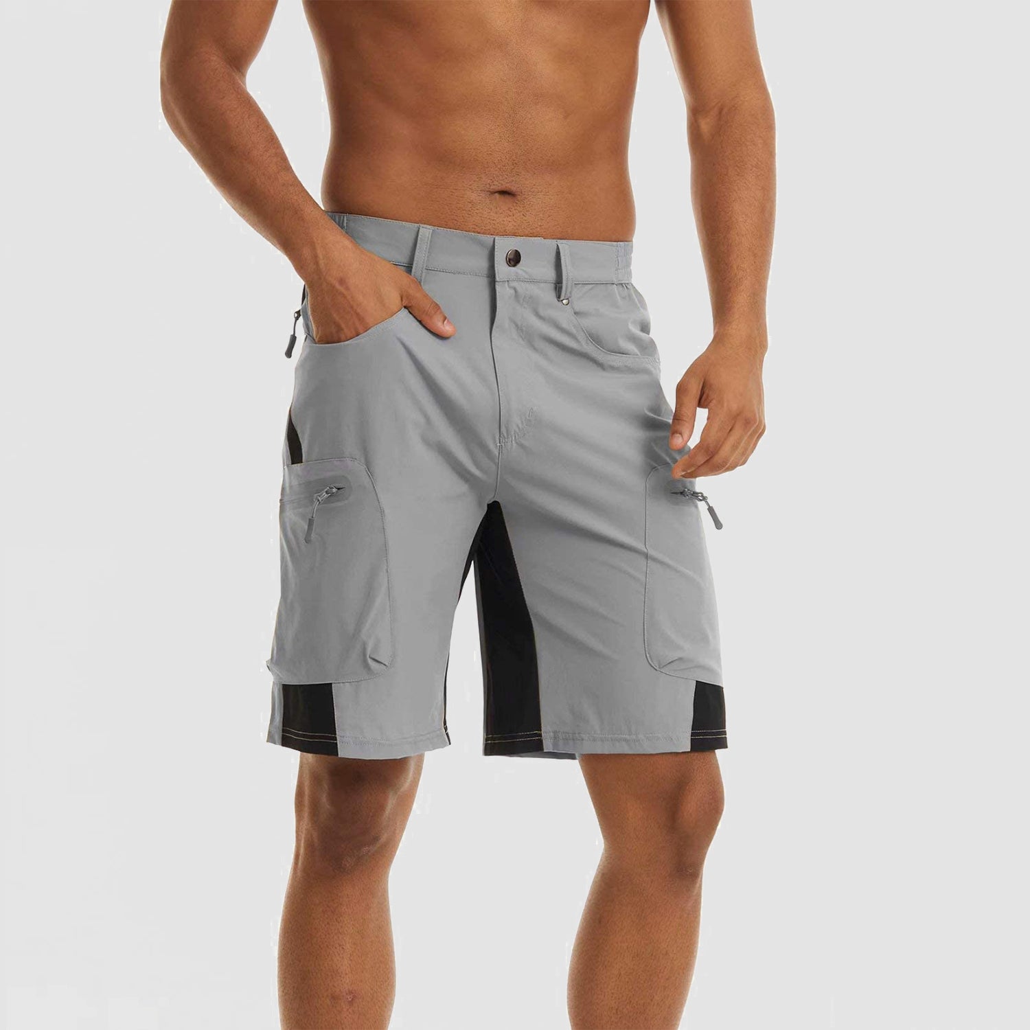 Men's Quick Dry Cargo Shorts - MAGCOMSEN #Color_Light Grey