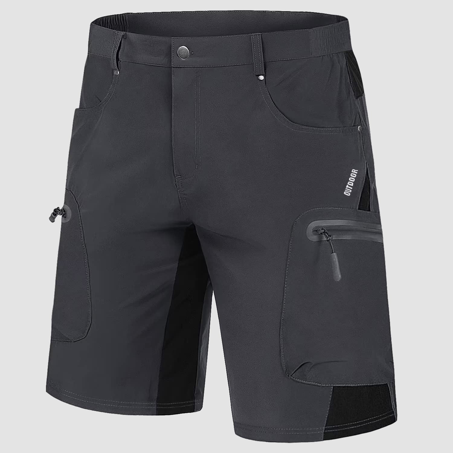 Dark Grey Men's Quick Dry Cargo Shorts - MAGCOMSEN