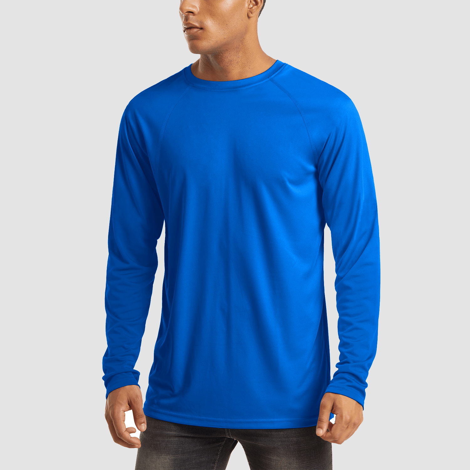 Bright Blue Men's UPF 50+ Quick Dry Shirt - Sun Protection for Hiking - MAGCOMSEN