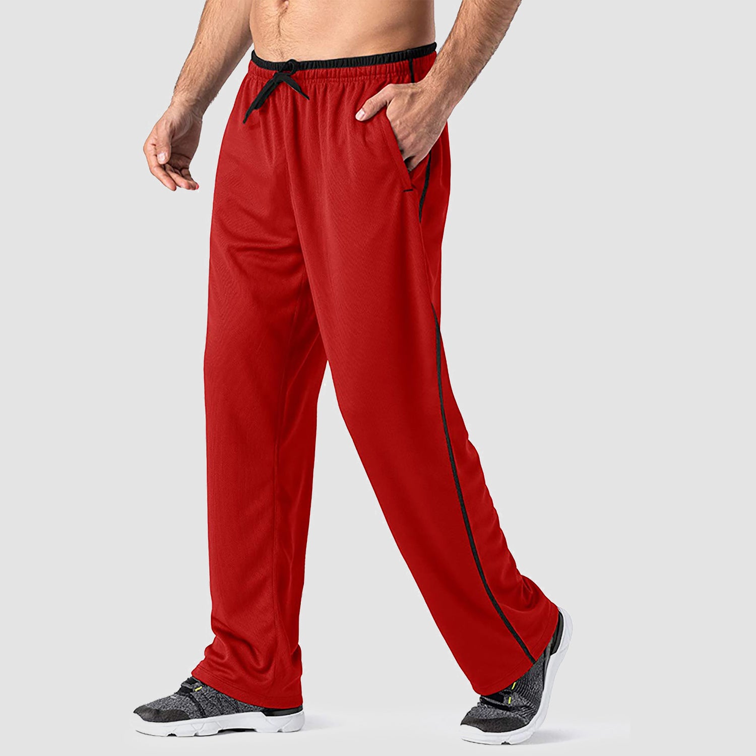 Men's Lightweight quick-drying&loose-fitting mesh sweatpants for training and fitness