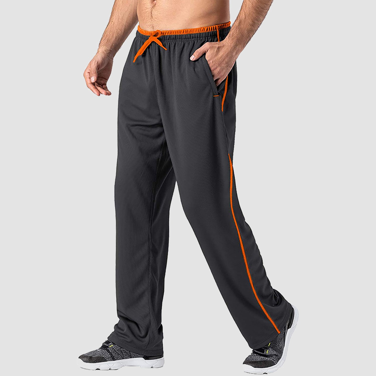 Men's Lightweight quick-drying&loose-fitting mesh sweatpants for training and fitness