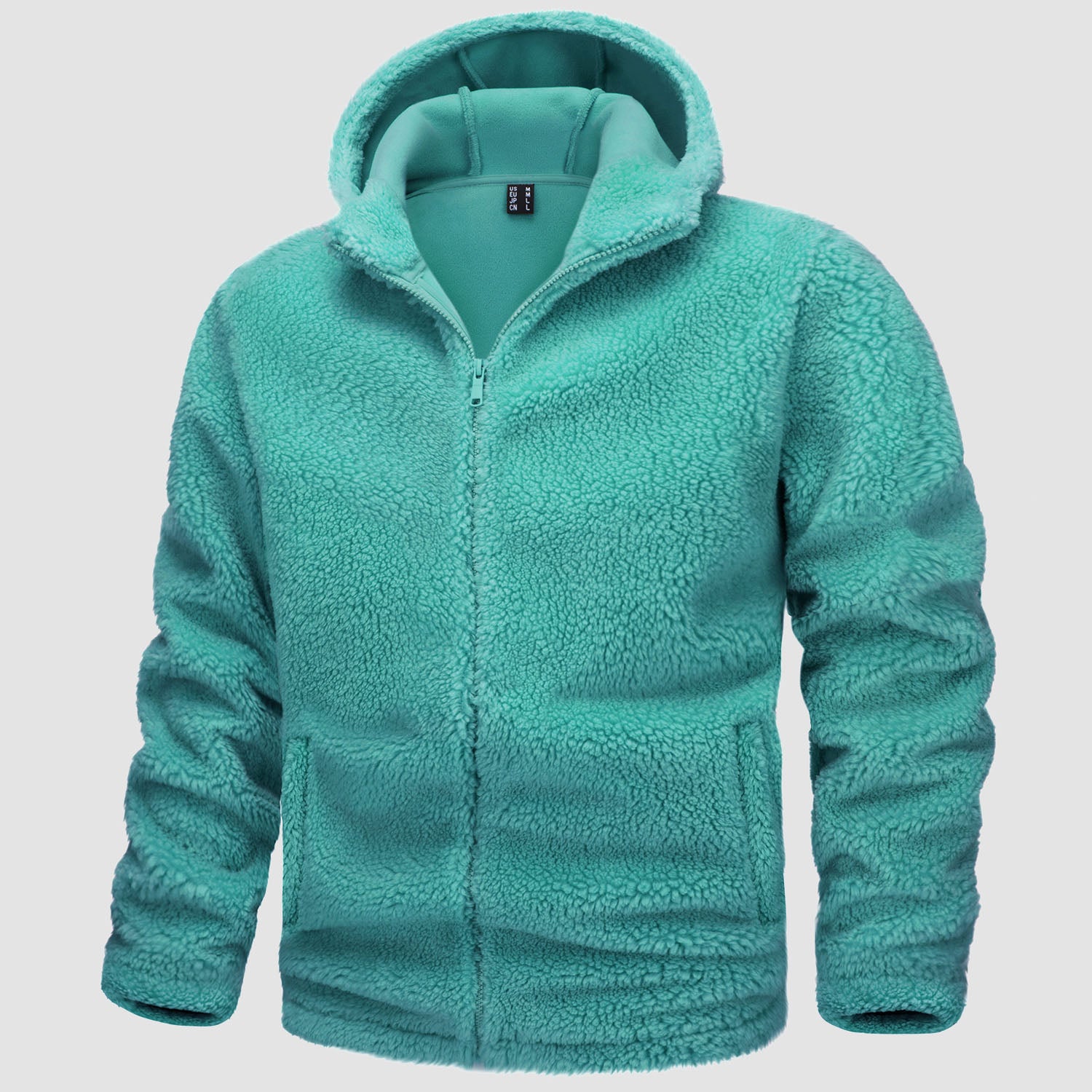 Men's Fleece Hoodie Sherpa Jacket Full Zip with 4 Pockets - MAGCOMSEN
