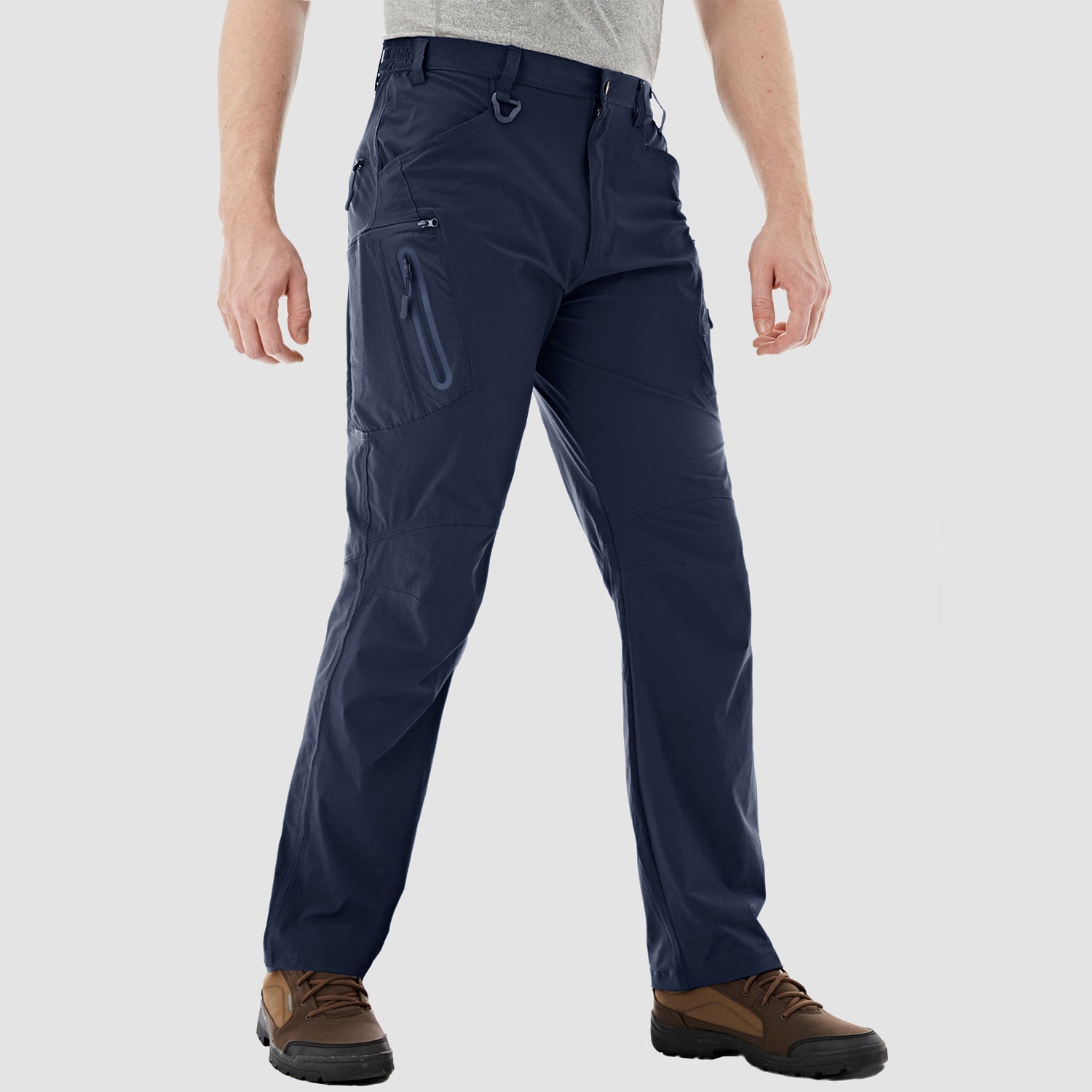 Men's Hiking Pants Water Repellent Cargo Pants with 8 Pockets Ripstop Lightweight Workout Pants