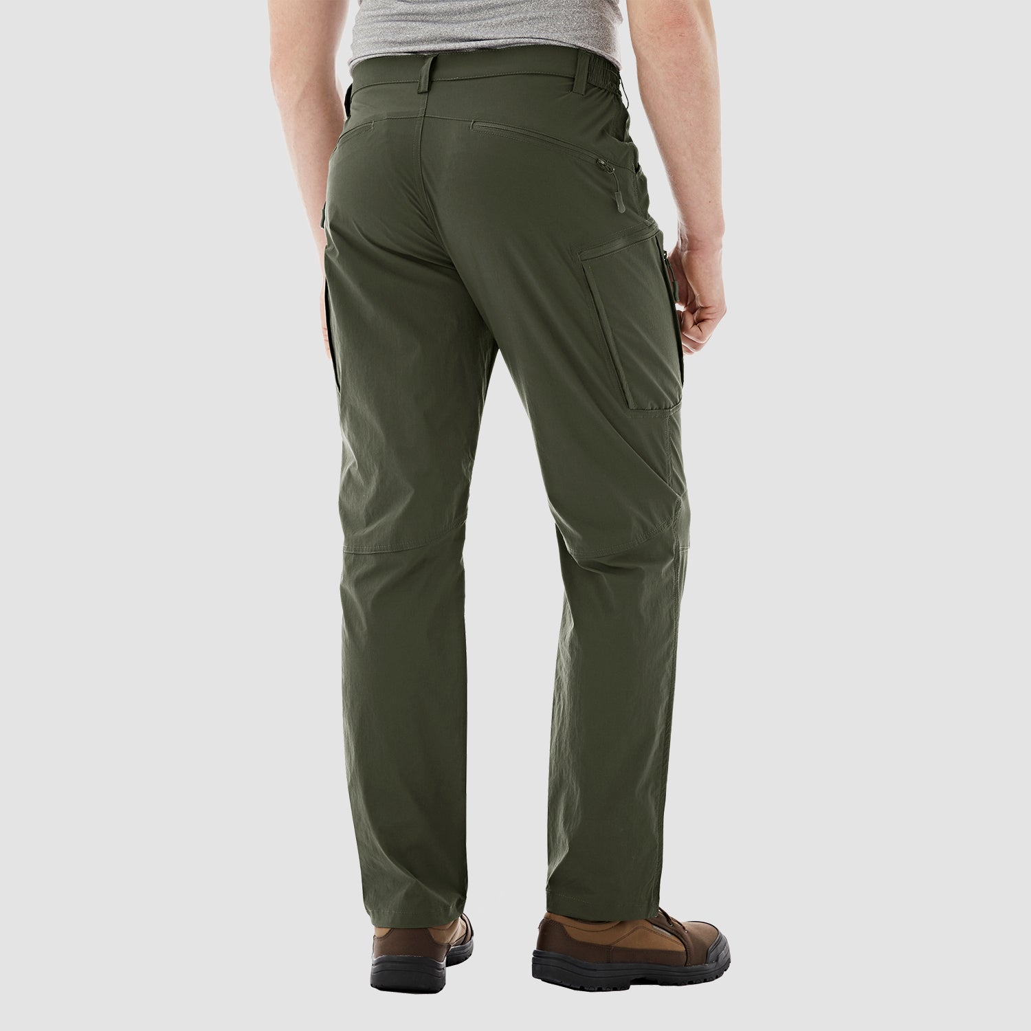 Men's Hiking Pants Water Repellent Cargo Pants with 8 Pockets Ripstop Lightweight Workout Pants