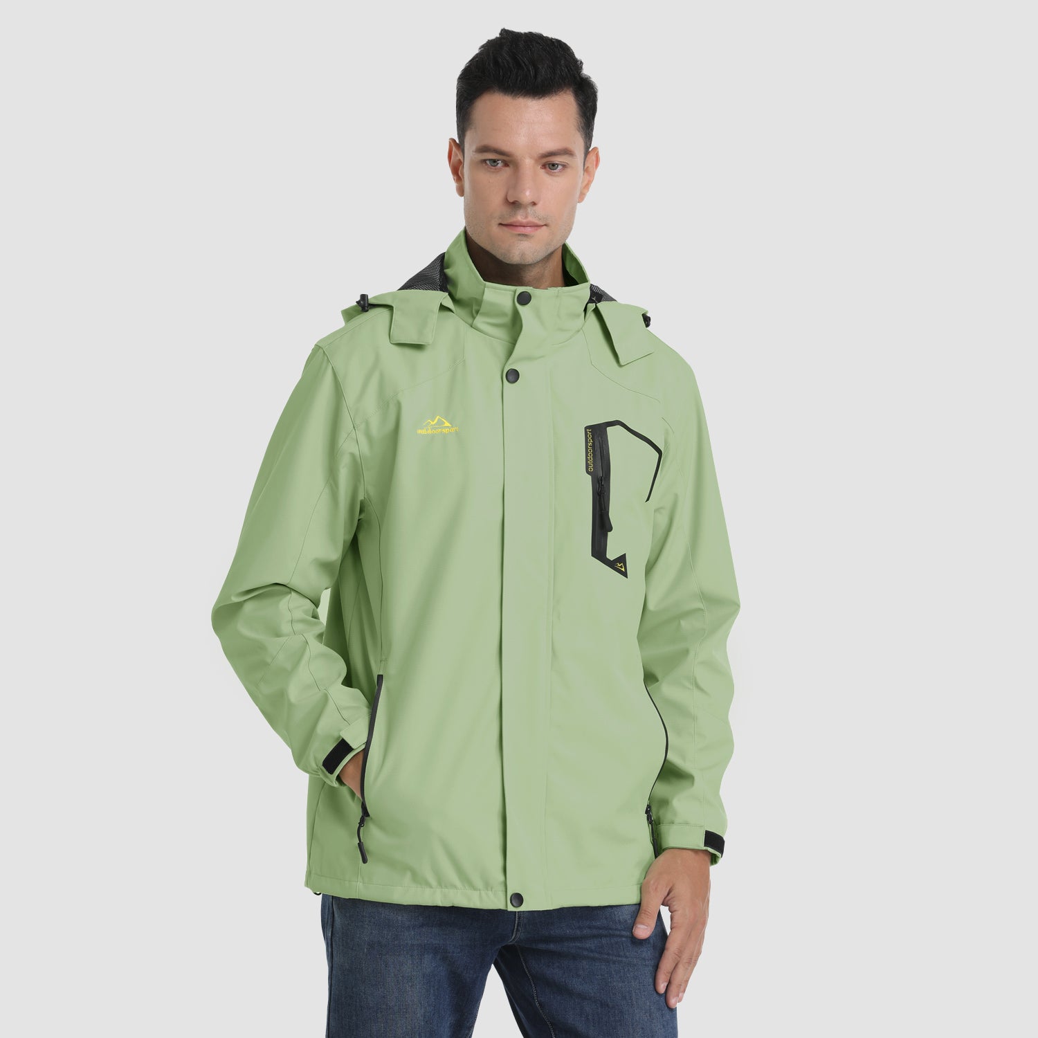 Men's Jacket Water Resistant Windbreaker Coat for Outdoor - MAGCOMSEN