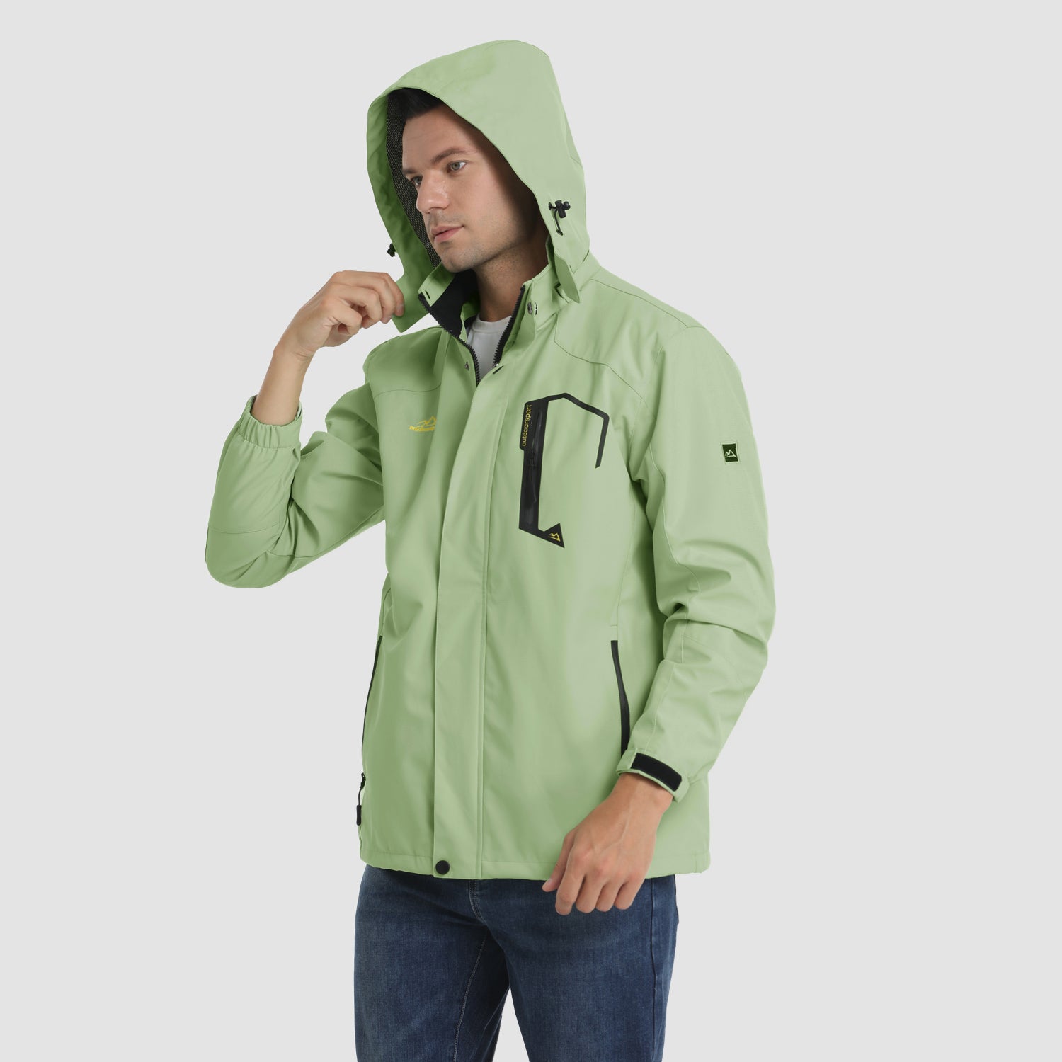 Men's Jacket Water Resistant Windbreaker Coat for Outdoor - MAGCOMSEN