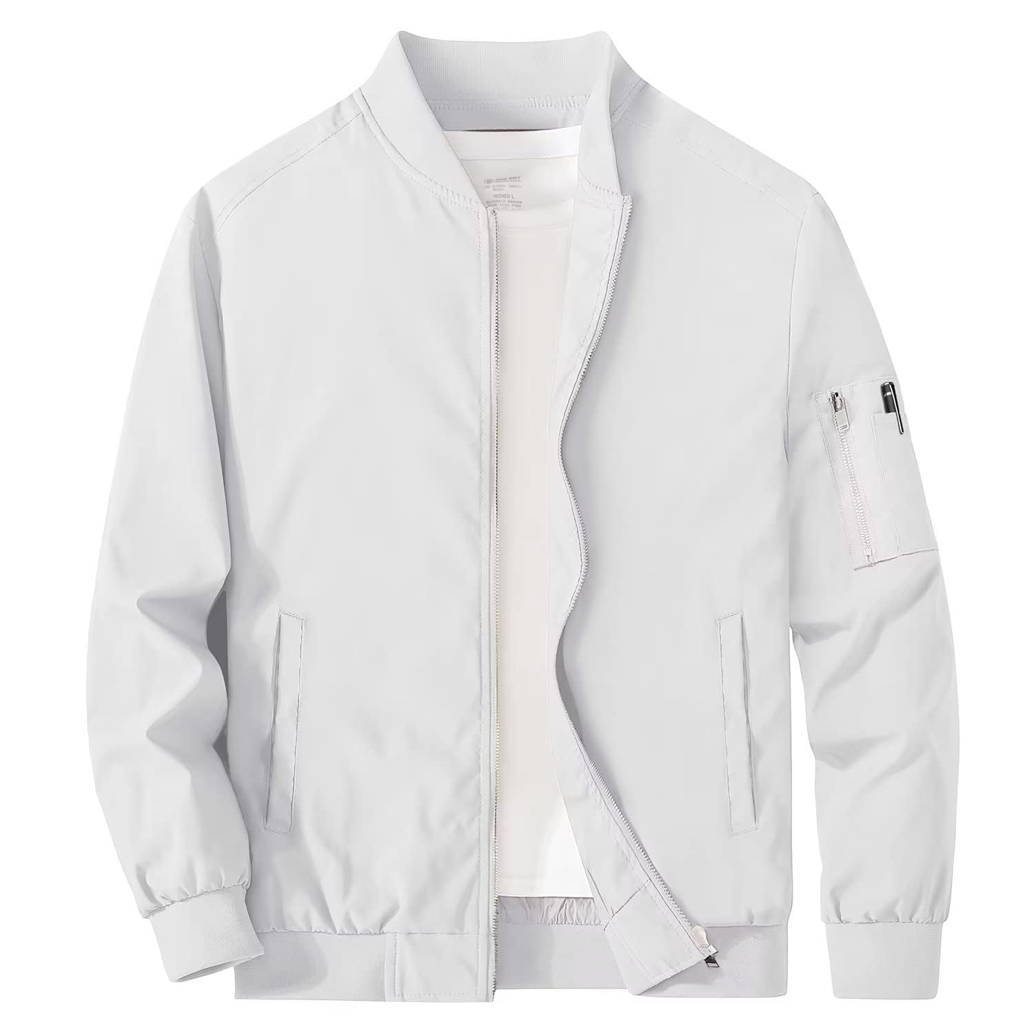 Men's Jacket Lightweight Windbreaker Bomber Jacket Windproof Casual Jacket Outwear