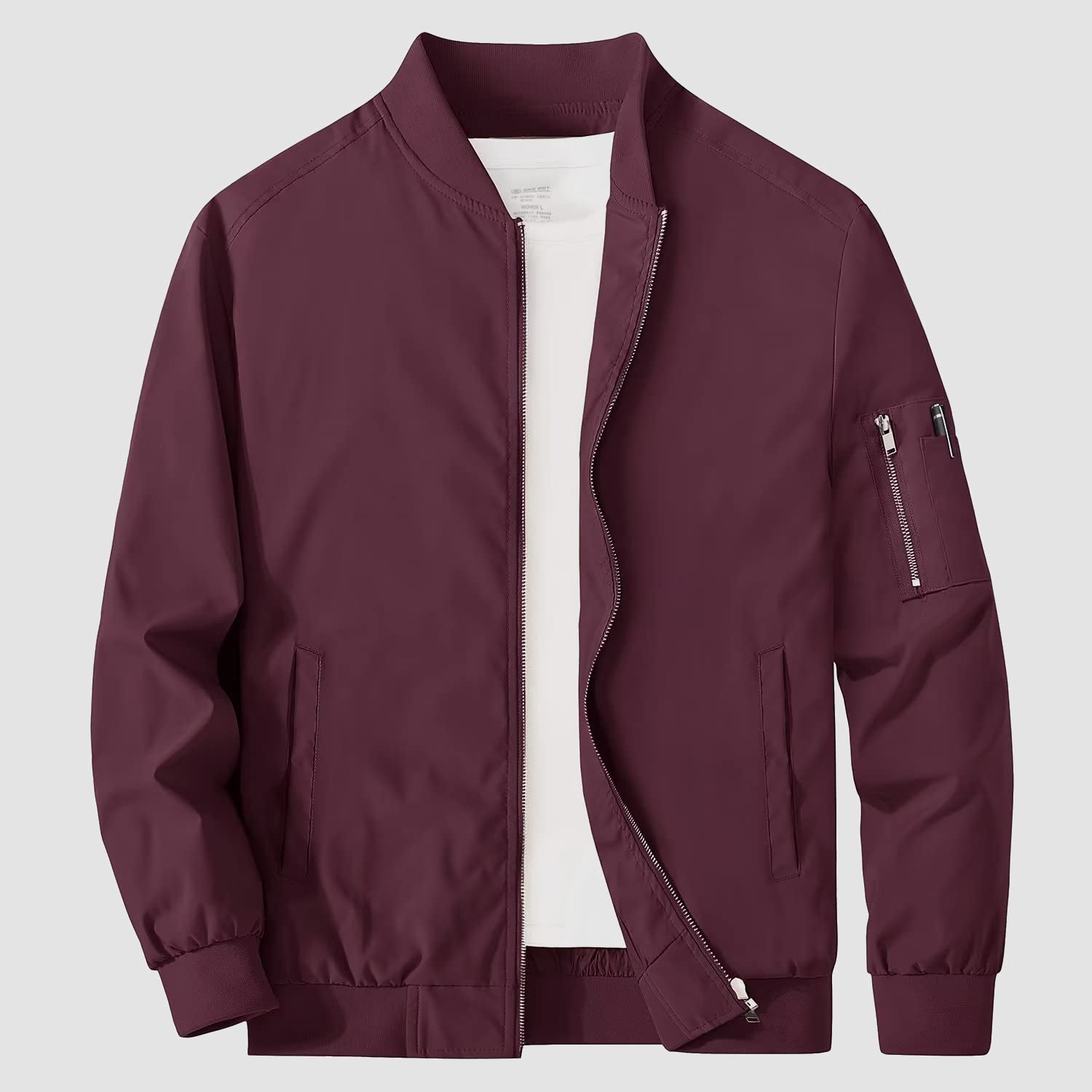 Men's Jacket Lightweight Windbreaker Bomber Jacket Windproof Casual Jacket Outwear