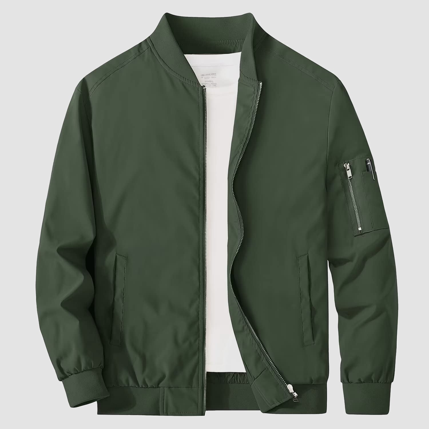 Men's Jacket Lightweight Windbreaker Bomber Jacket Windproof Casual Jacket Outwear