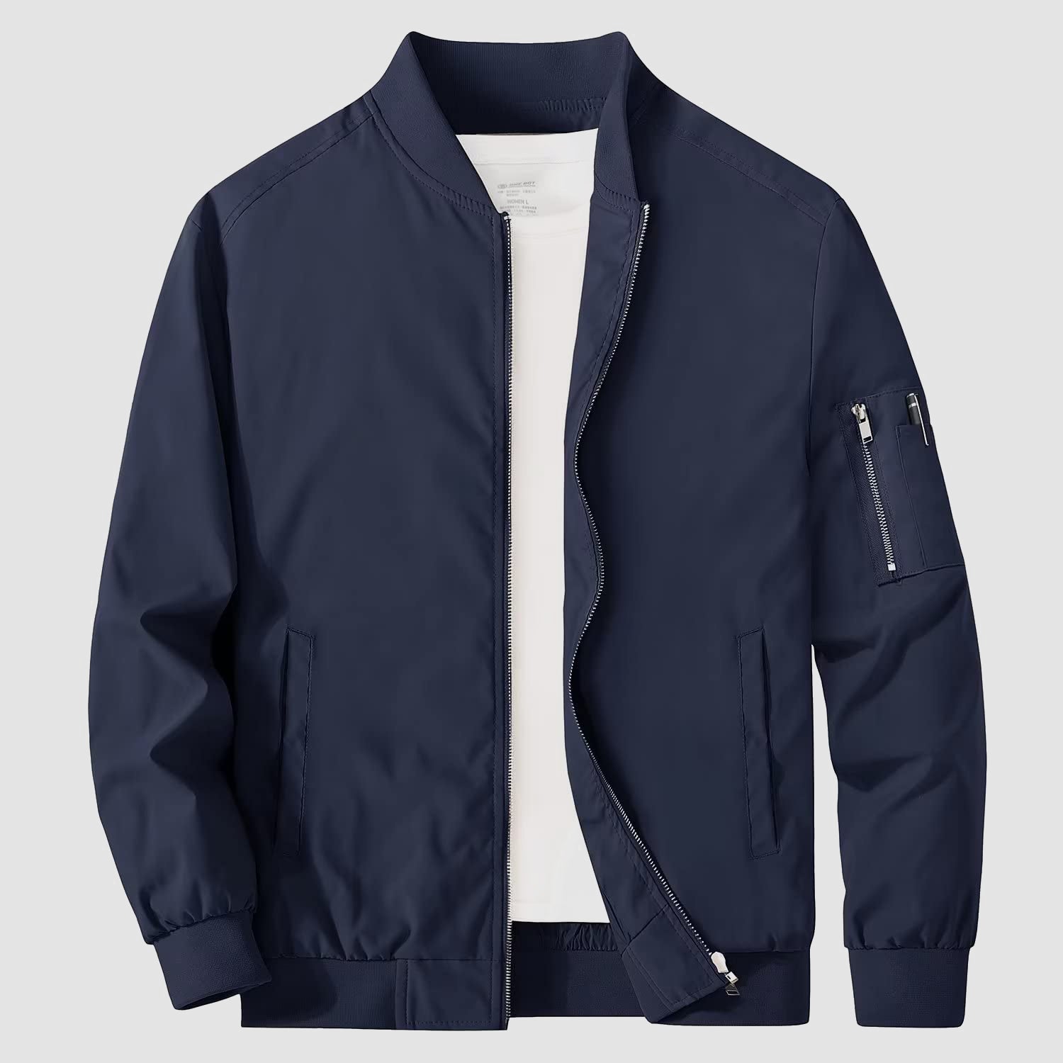 Men's Jacket Lightweight Windbreaker Bomber Jacket Windproof Casual Jacket Outwear