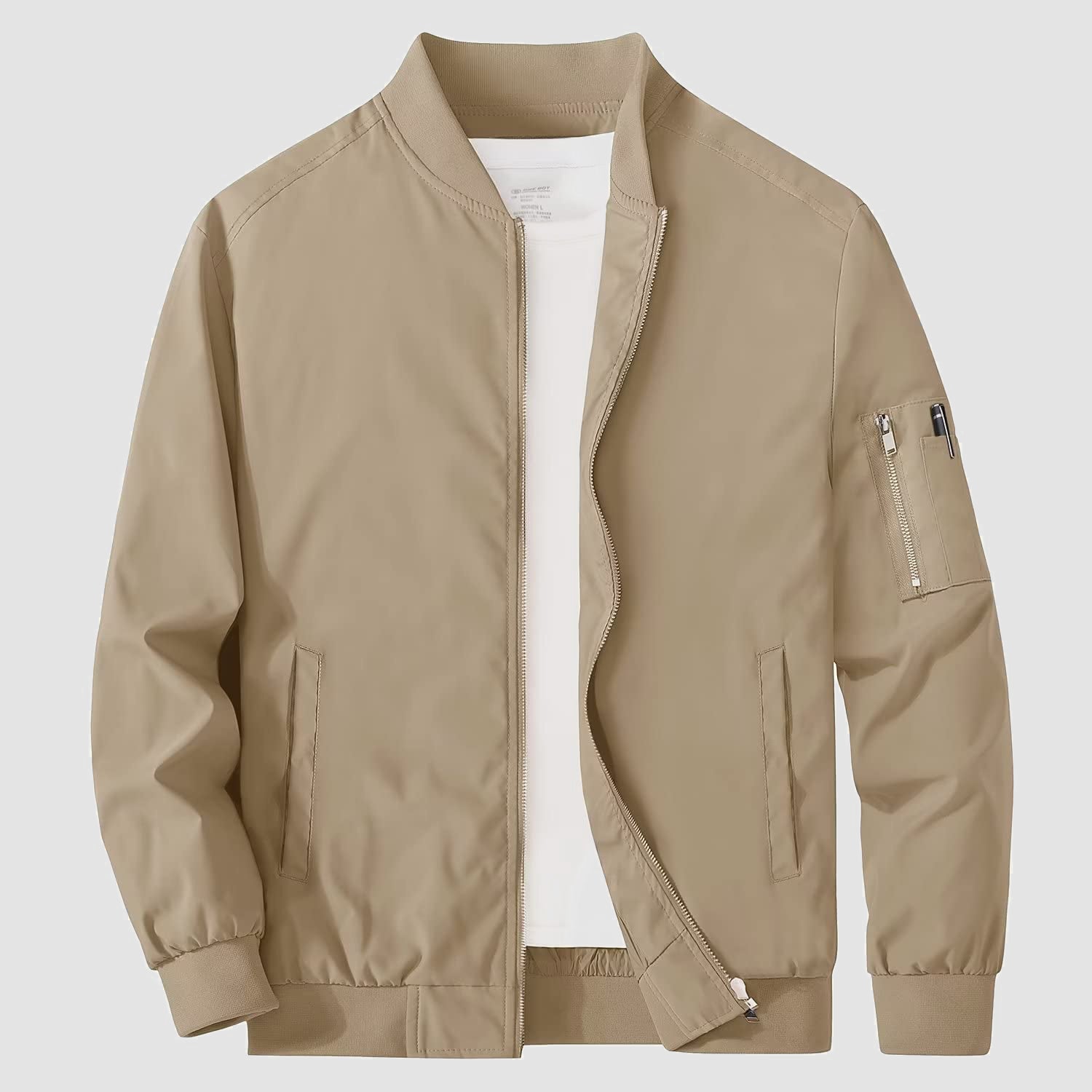 Men's Jacket Lightweight Windbreaker Bomber Jacket Windproof Casual Jacket Outwear