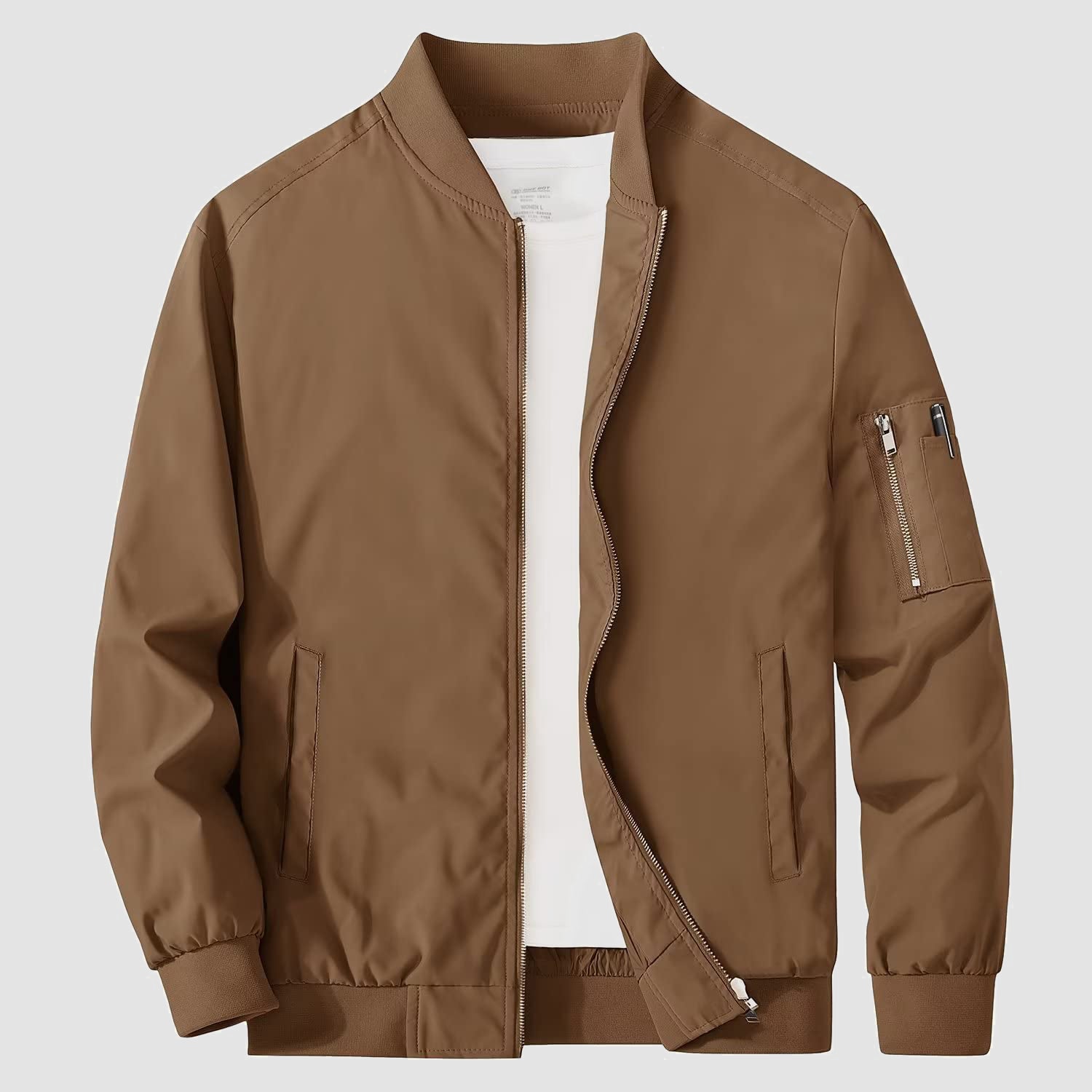 Men's Jacket Lightweight Windbreaker Bomber Jacket Windproof Casual Jacket Outwear