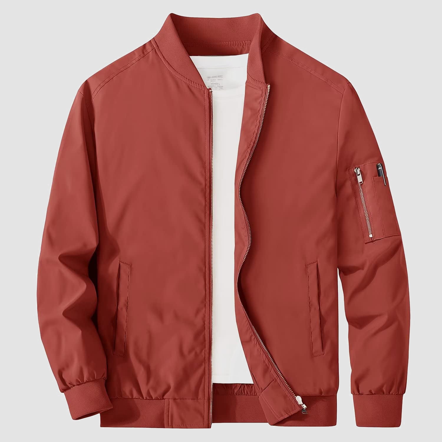 Men's Jacket Lightweight Windbreaker Bomber Jacket Windproof Casual Jacket Outwear