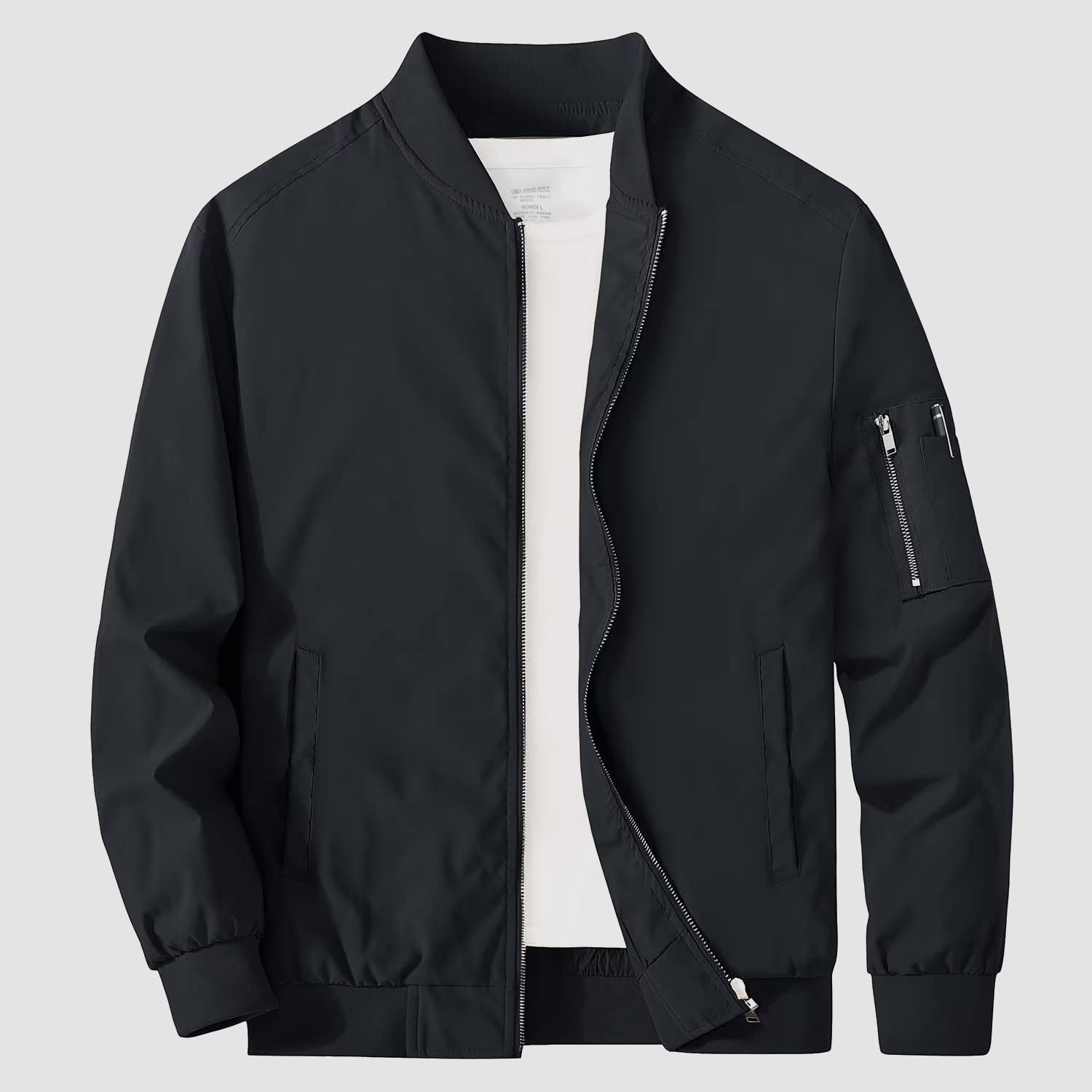 Men's Jacket Lightweight Windbreaker Bomber Jacket Windproof Casual Jacket Outwear