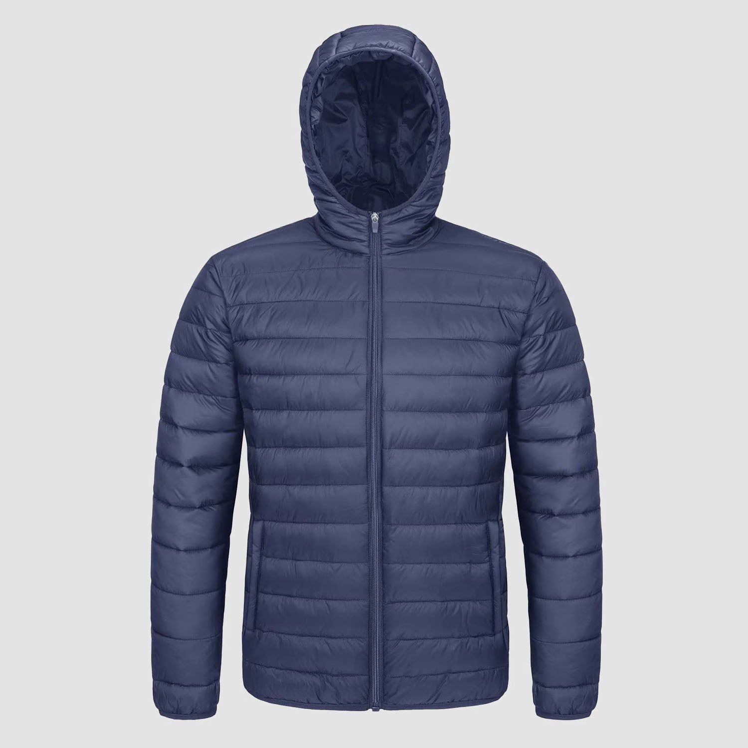 Men's Lightweight Hooded Puffer Jacket - Quilted Winter Coat