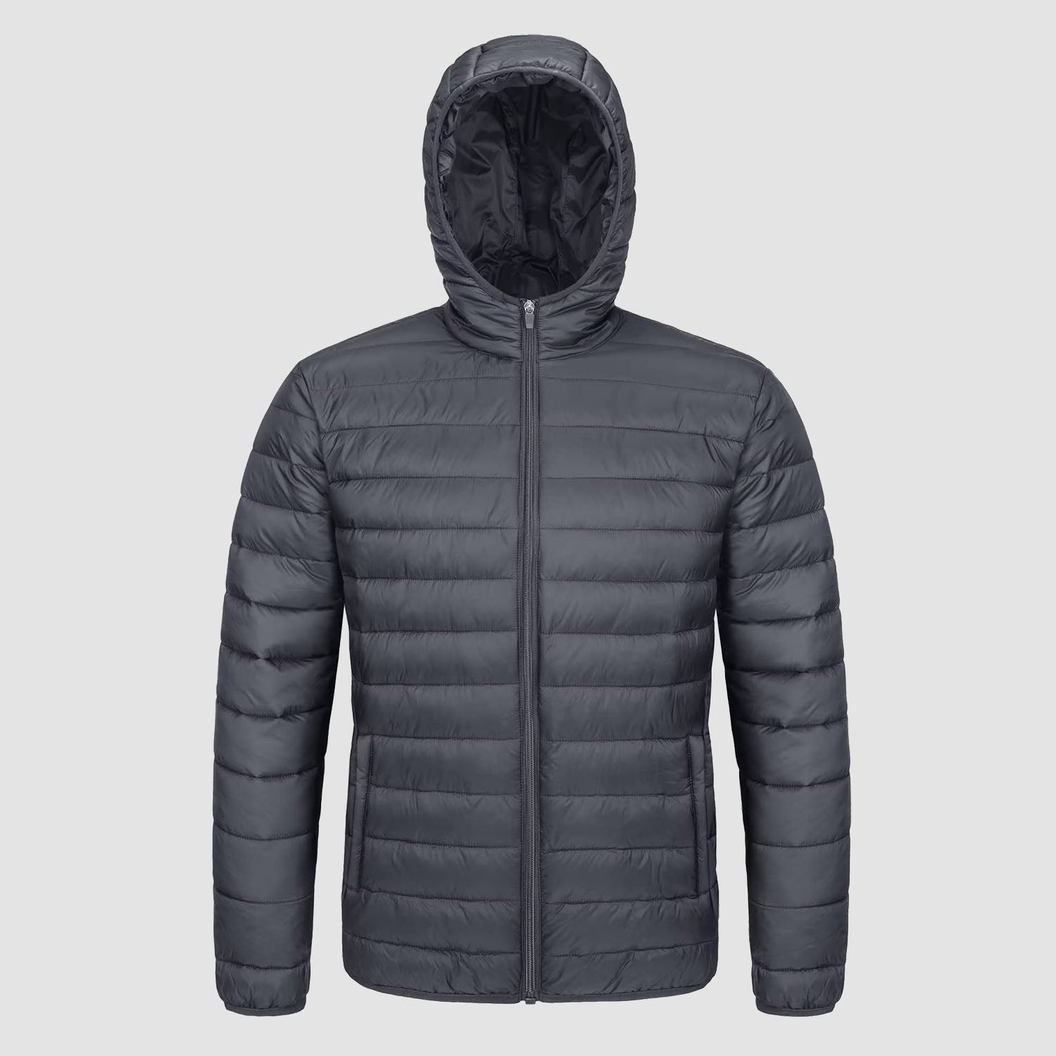 Men's Lightweight Hooded Puffer Jacket - Quilted Winter Coat