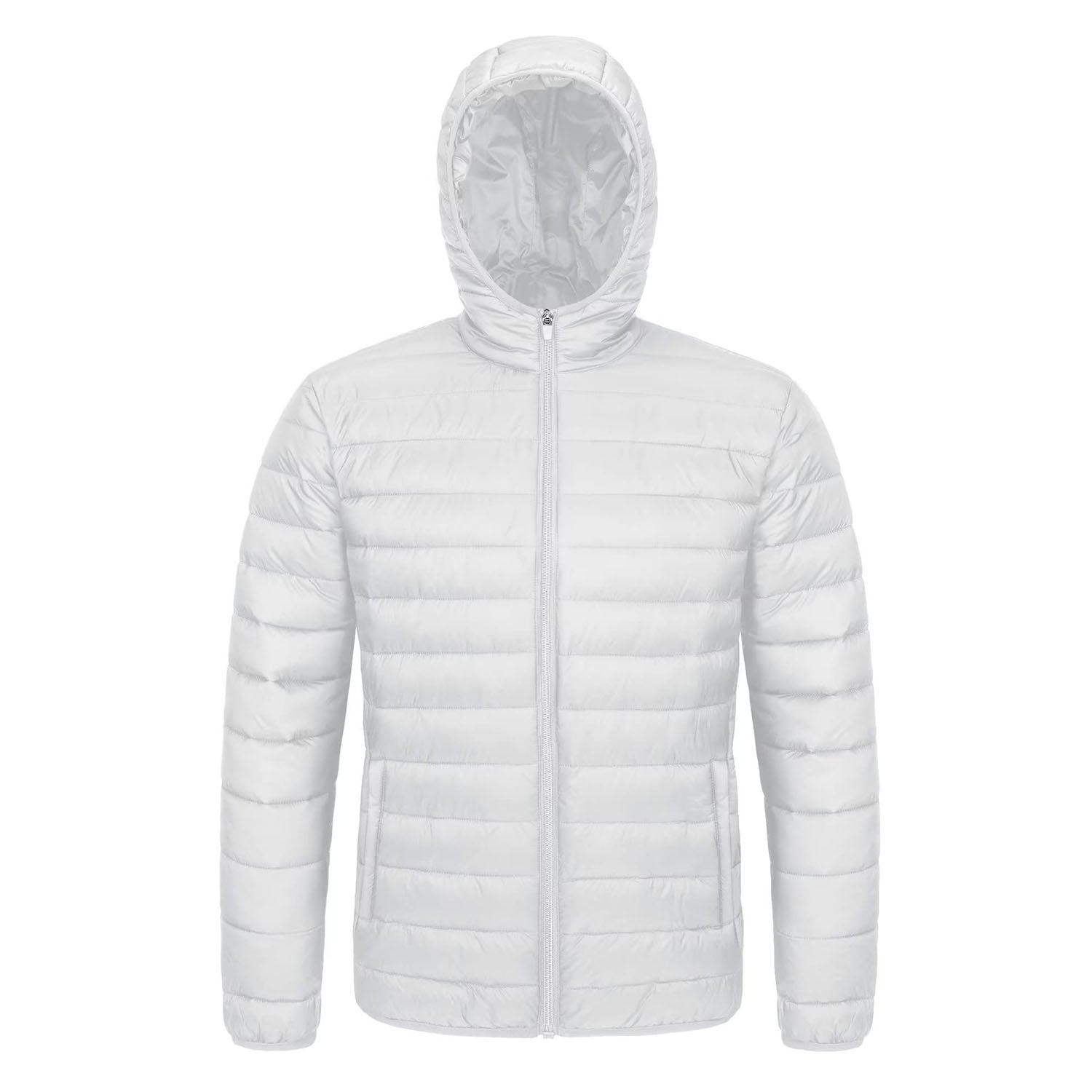 Men's Lightweight Hooded Puffer Jacket - Quilted Winter Coat