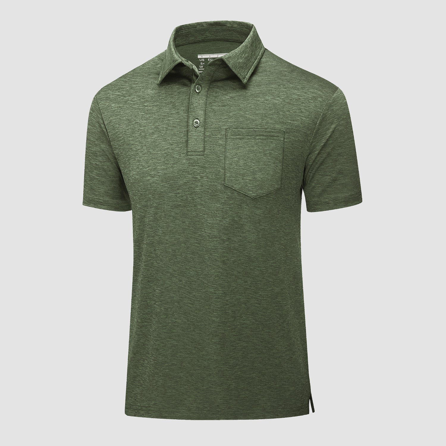 Men's Polo T-Shirts 3 Button Placket Quick Dry Performance Summer Shirts Pique Jersey Golf Polo Shirt