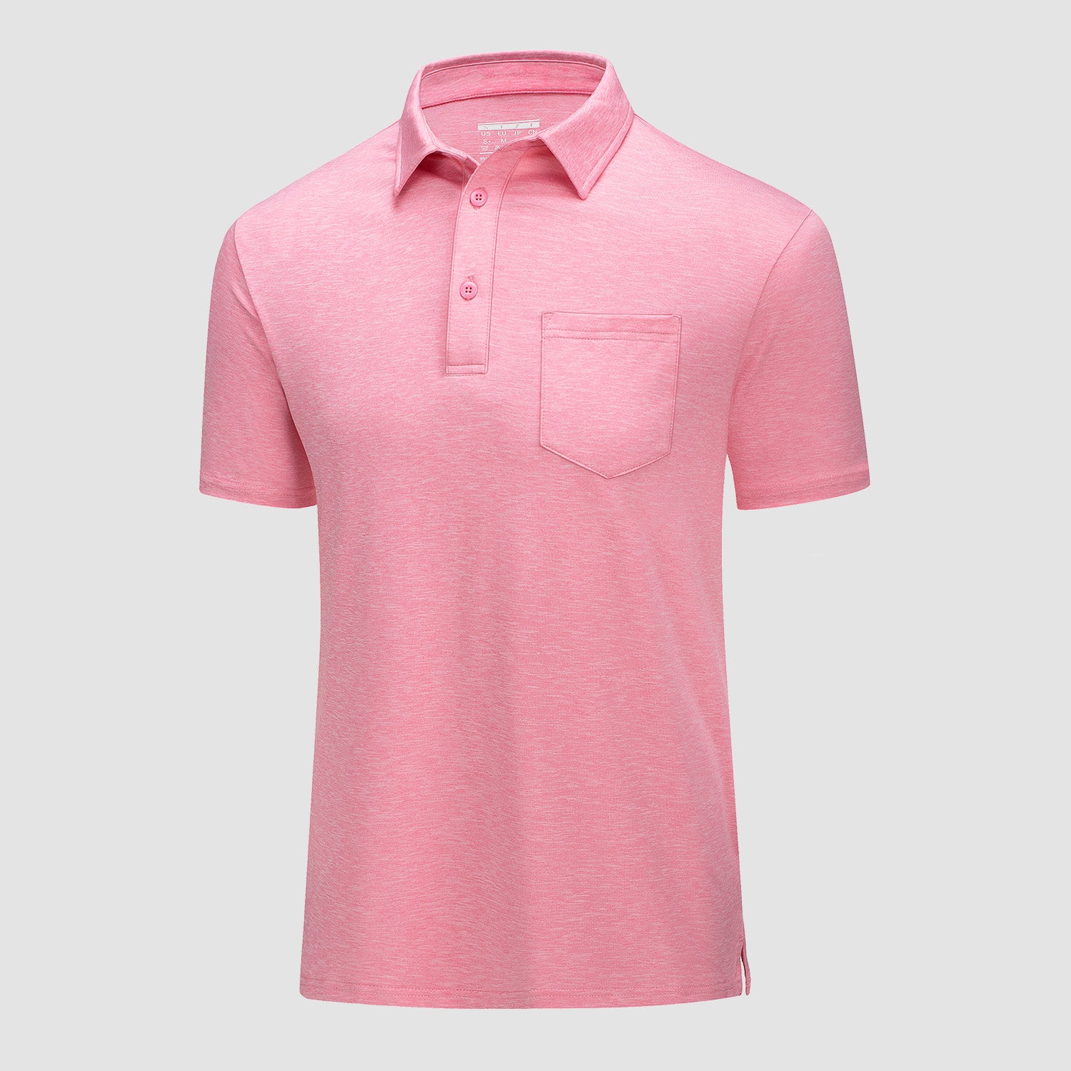 Men's Polo T-Shirts 3 Button Placket Quick Dry Performance Summer Shirts Pique Jersey Golf Polo Shirt