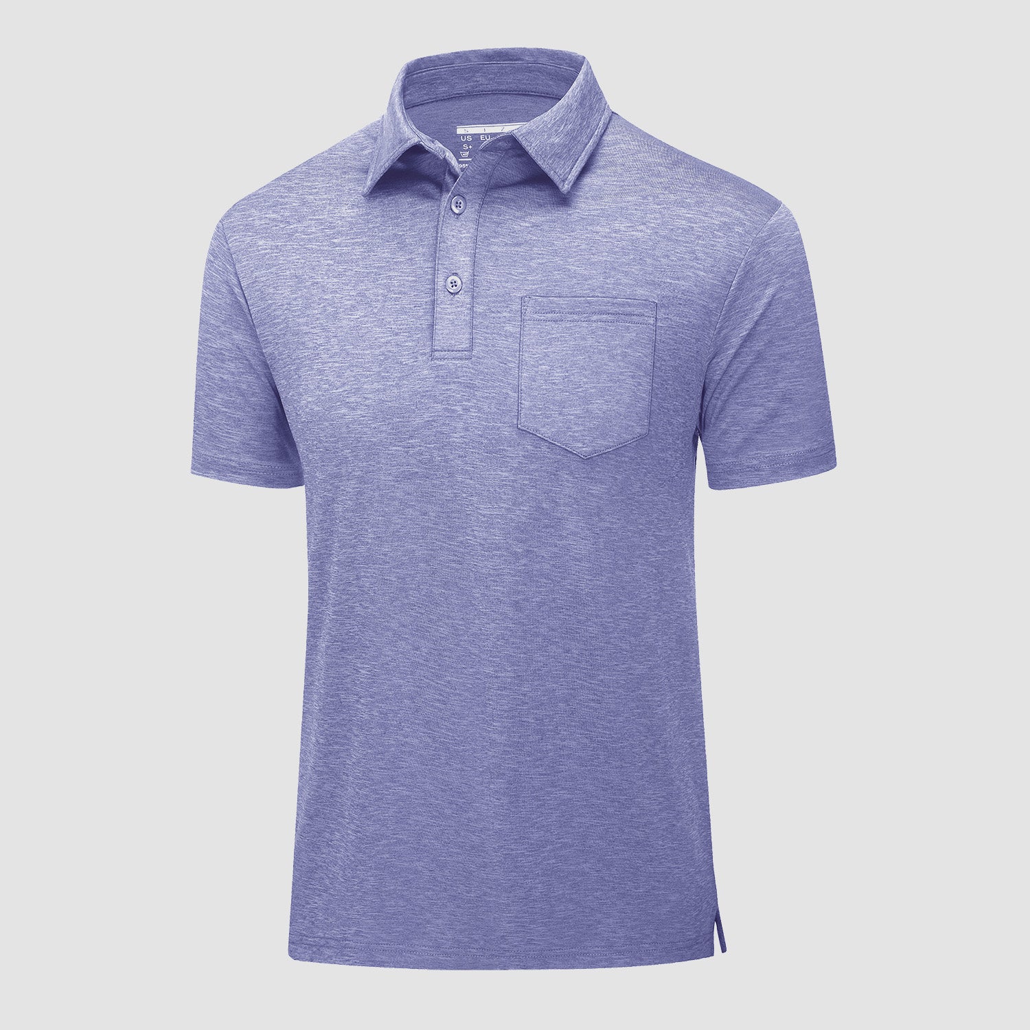 Men's Polo T-Shirts 3 Button Placket Quick Dry Performance Summer Shirts Pique Jersey Golf Polo Shirt