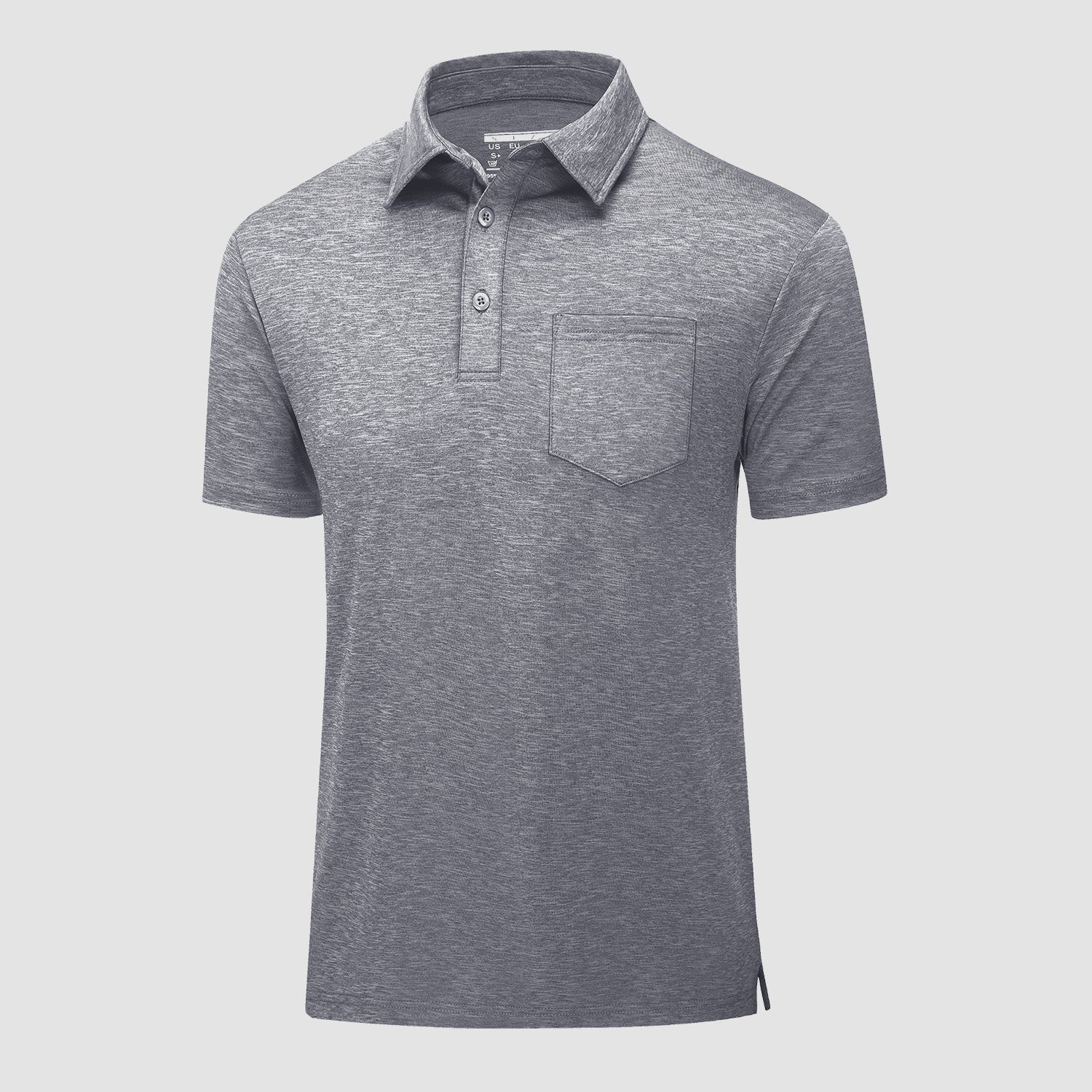 Men's Polo T-Shirts 3 Button Placket Quick Dry Performance Summer Shirts Pique Jersey Golf Polo Shirt