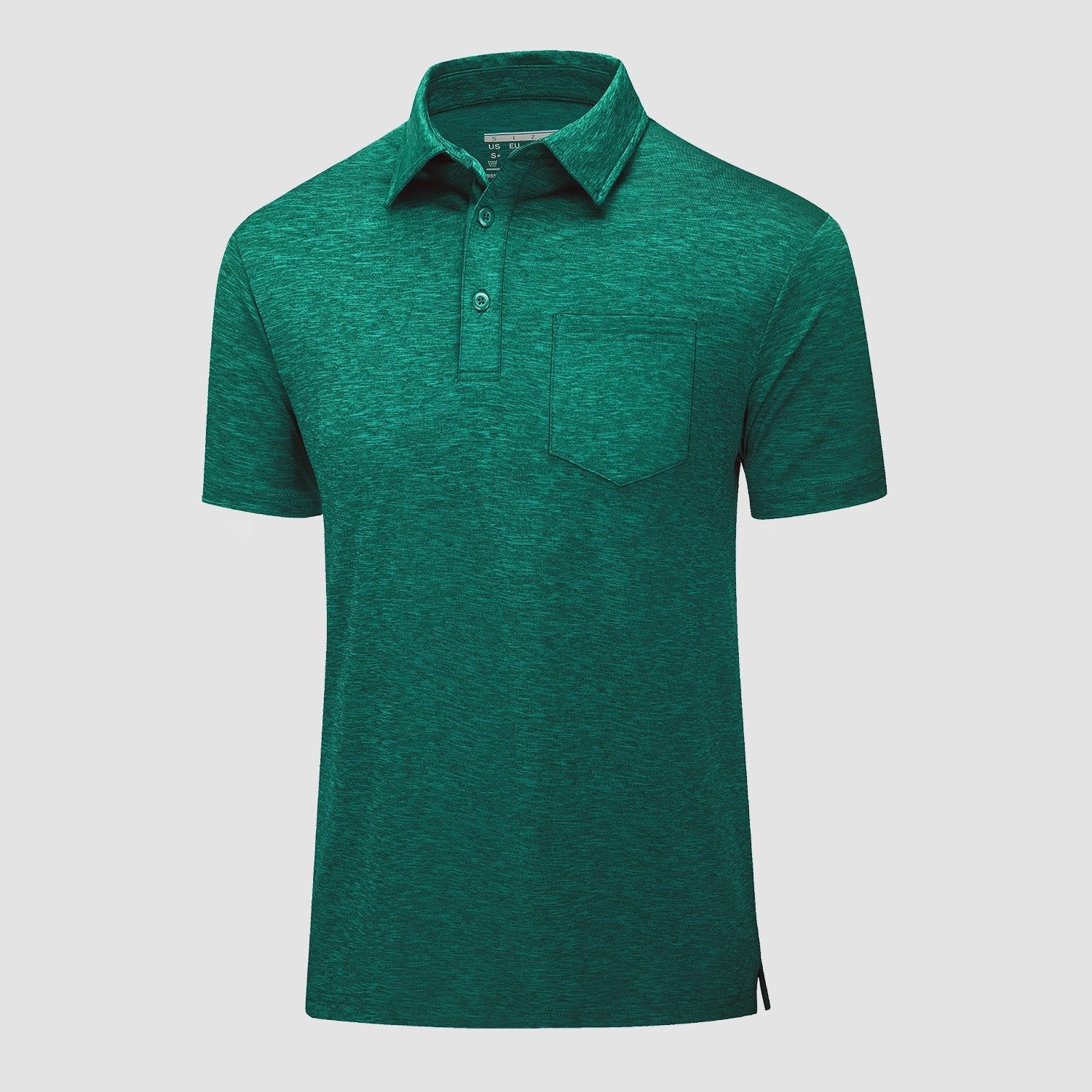 Men's Polo T-Shirts 3 Button Placket Quick Dry Performance Summer Shirts Pique Jersey Golf Polo Shirt