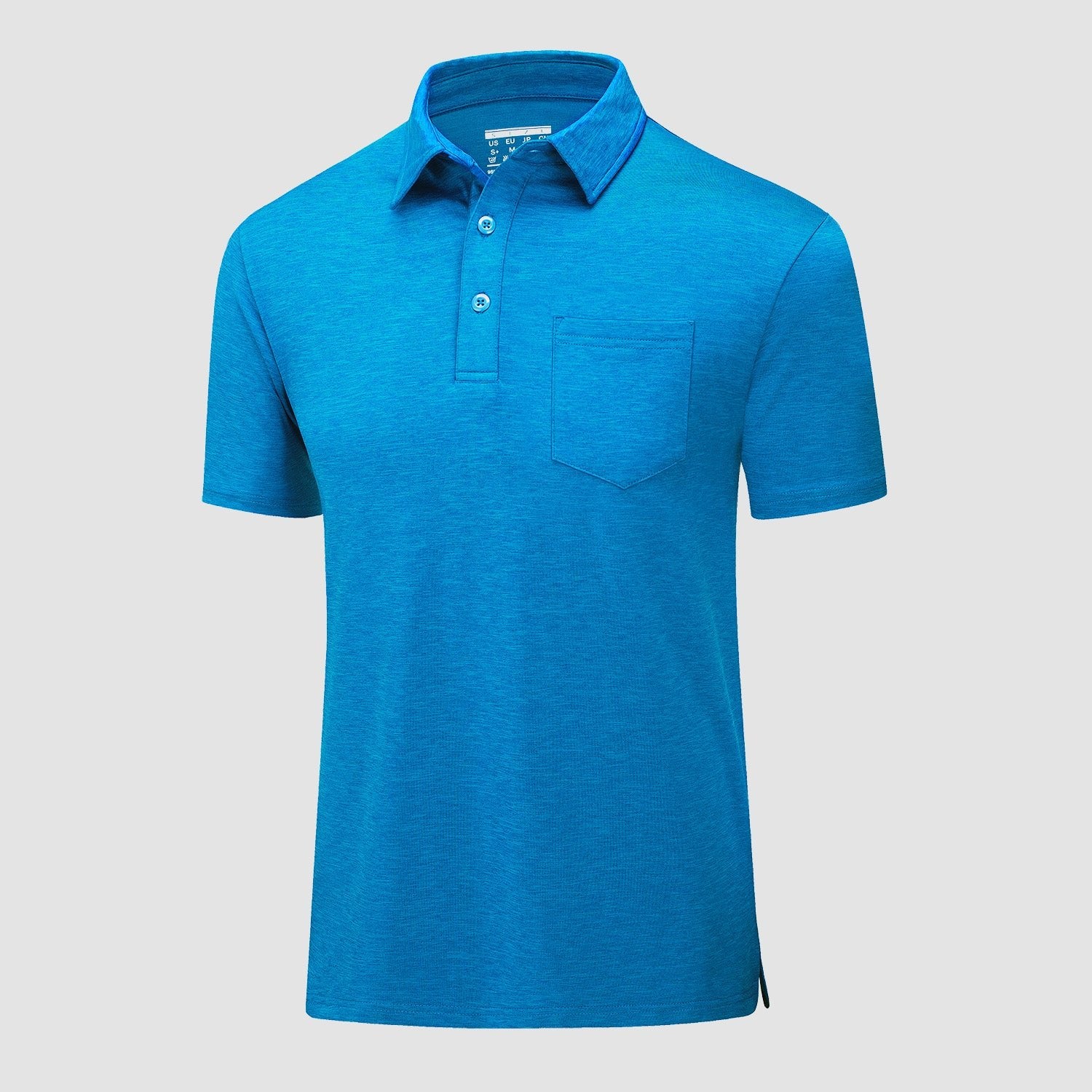 Men's Polo T-Shirts 3 Button Placket Quick Dry Performance Summer Shirts Pique Jersey Golf Polo Shirt