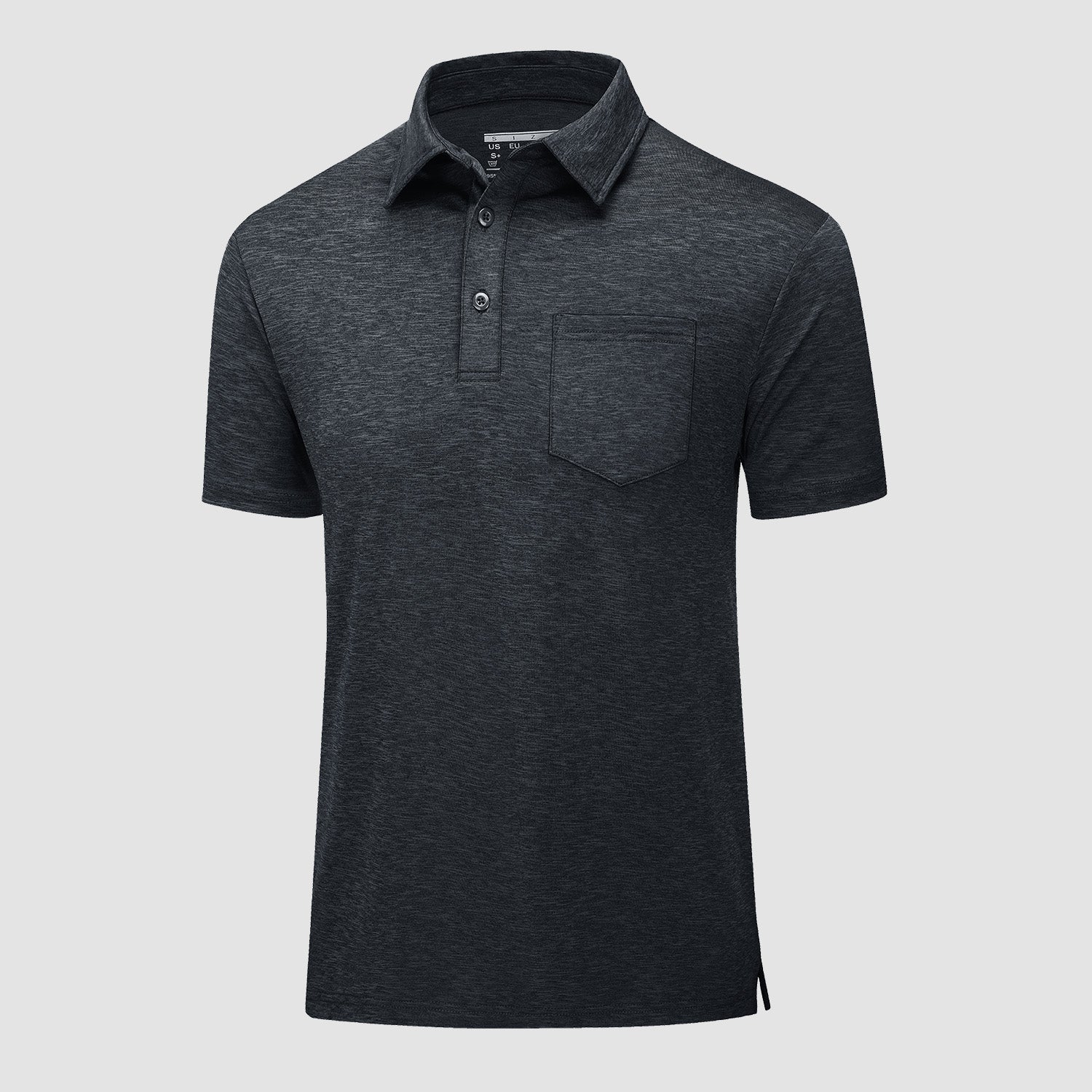 Men's Polo T-Shirts 3 Button Placket Quick Dry Performance Summer Shirts Pique Jersey Golf Polo Shirt