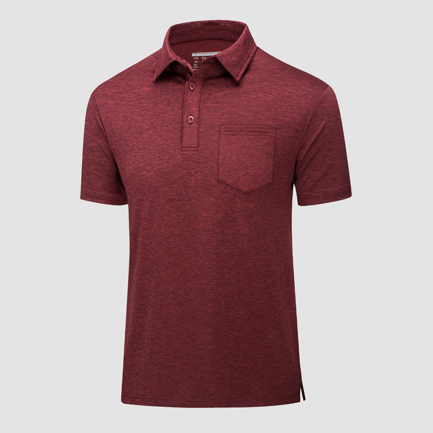 Men's Polo T-Shirts 3 Button Placket Quick Dry Performance Summer Shirts Pique Jersey Golf Polo Shirt