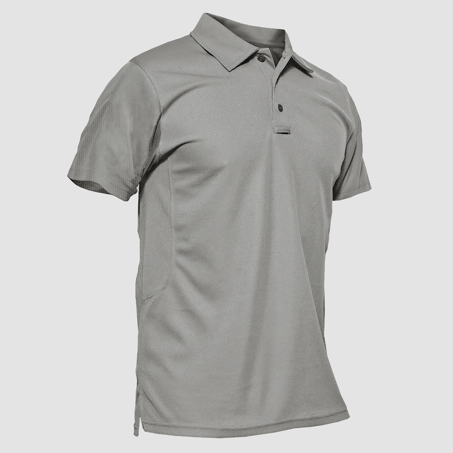 MAGCOMSEN Men's Golf Quick Dry Polo Shirt Light Grey by MAGCOMSEN #Color_Light Grey