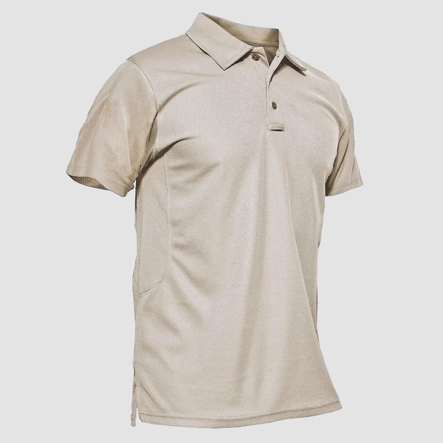 MAGCOMSEN Men's Golf Quick Dry Polo Shirt Khaki by MAGCOMSEN #Color_Khaki