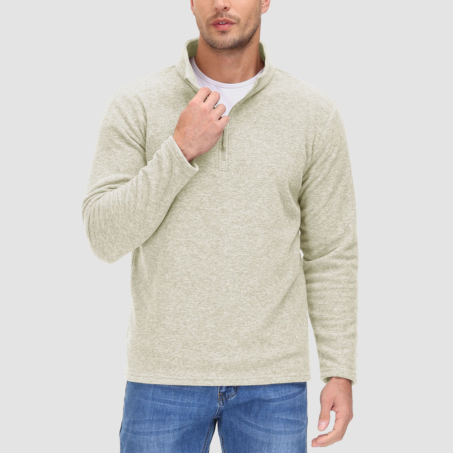Men's 1/4 Zip Pullover Shirt Long Sleeve Sweatshirts - MAGCOMSEN