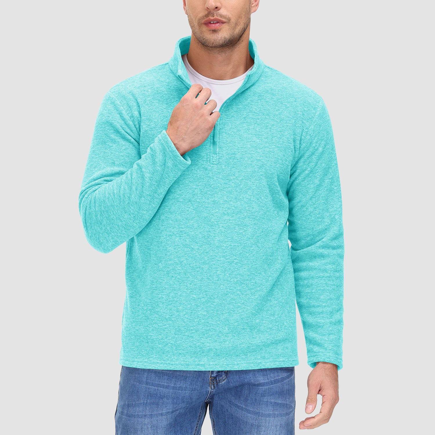 Men's 1/4 Zip Pullover Shirt Long Sleeve Sweatshirts - MAGCOMSEN