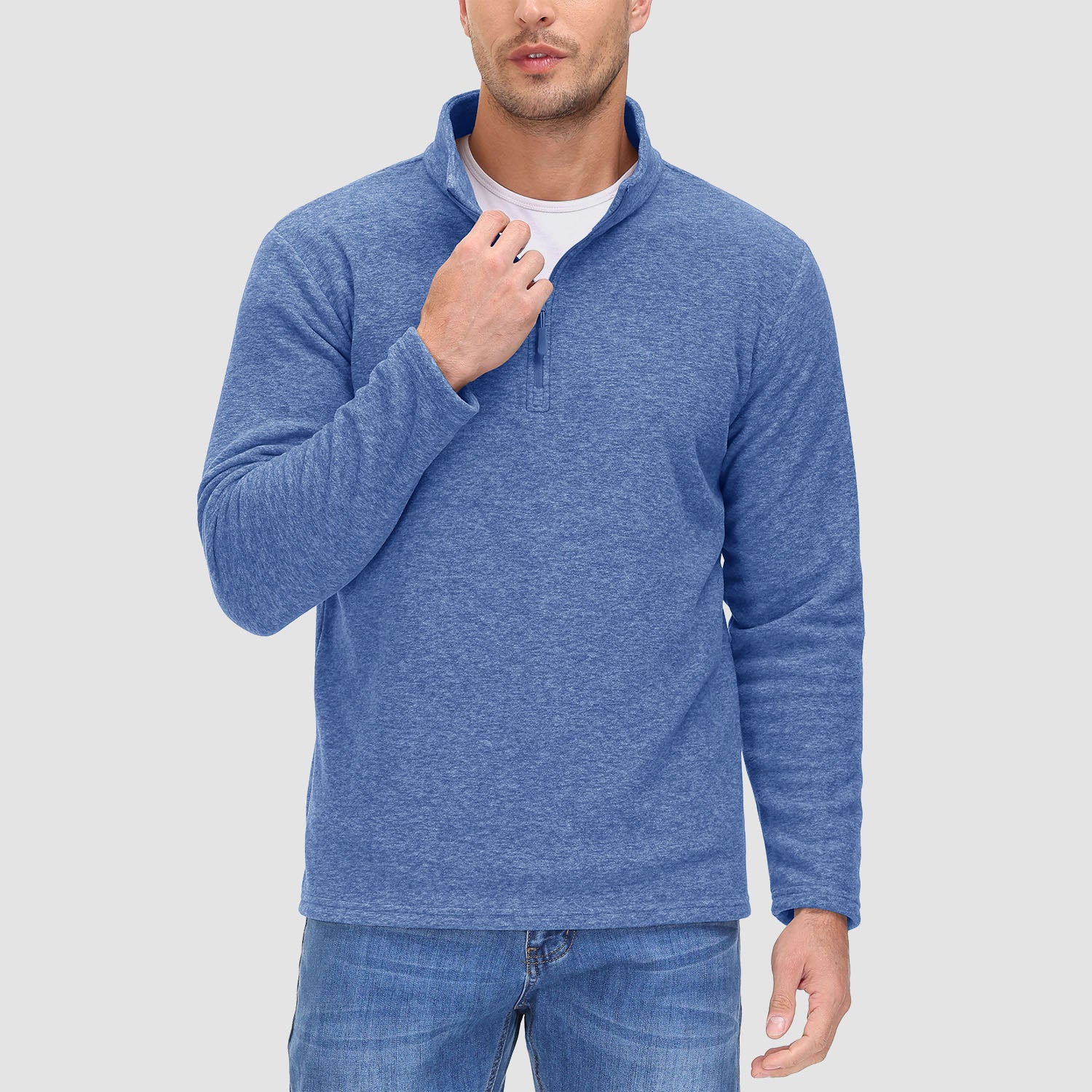 Men's 1/4 Zip Pullover Shirt Long Sleeve Sweatshirts - MAGCOMSEN