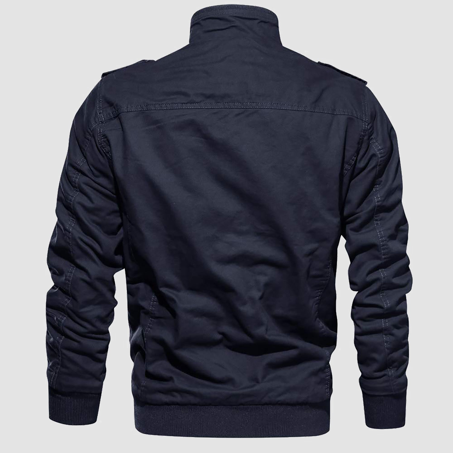 Men's Winter Cargo Jacket Military Pilot Coat Fleece Warm Stand Collar Tactical Jacket - MAGCOMSEN