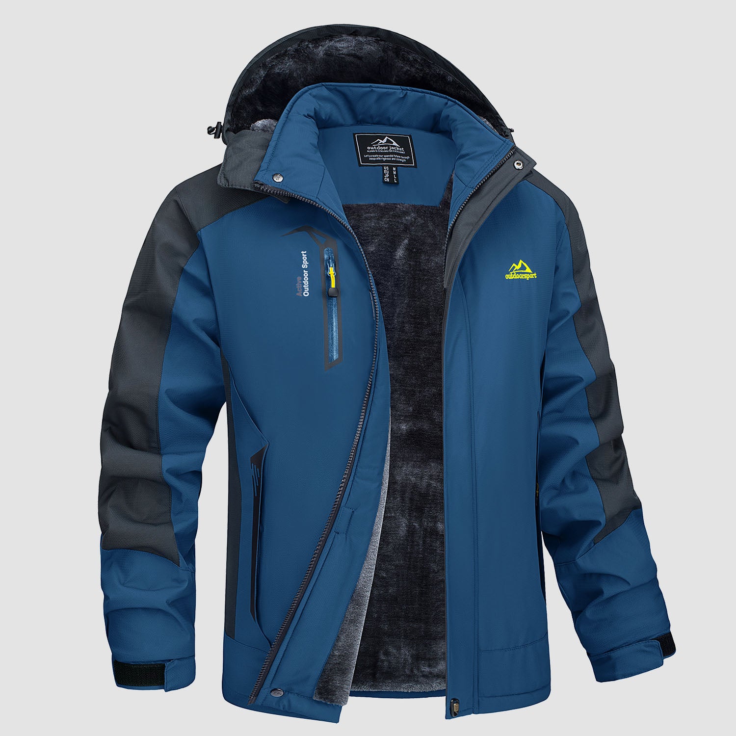 Men's Warm Fleece Jackets Waterproof Snow Parka Coats - MAGCOMSEN