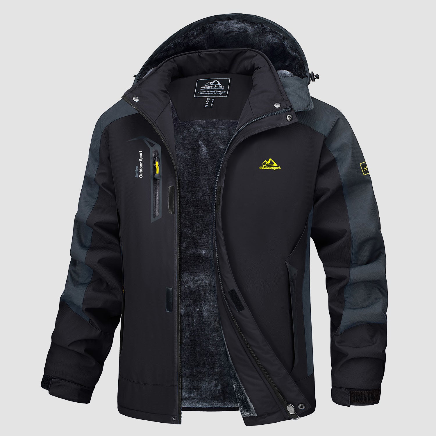 Men's Warm Fleece Jackets Waterproof Snow Parka Coats - MAGCOMSEN