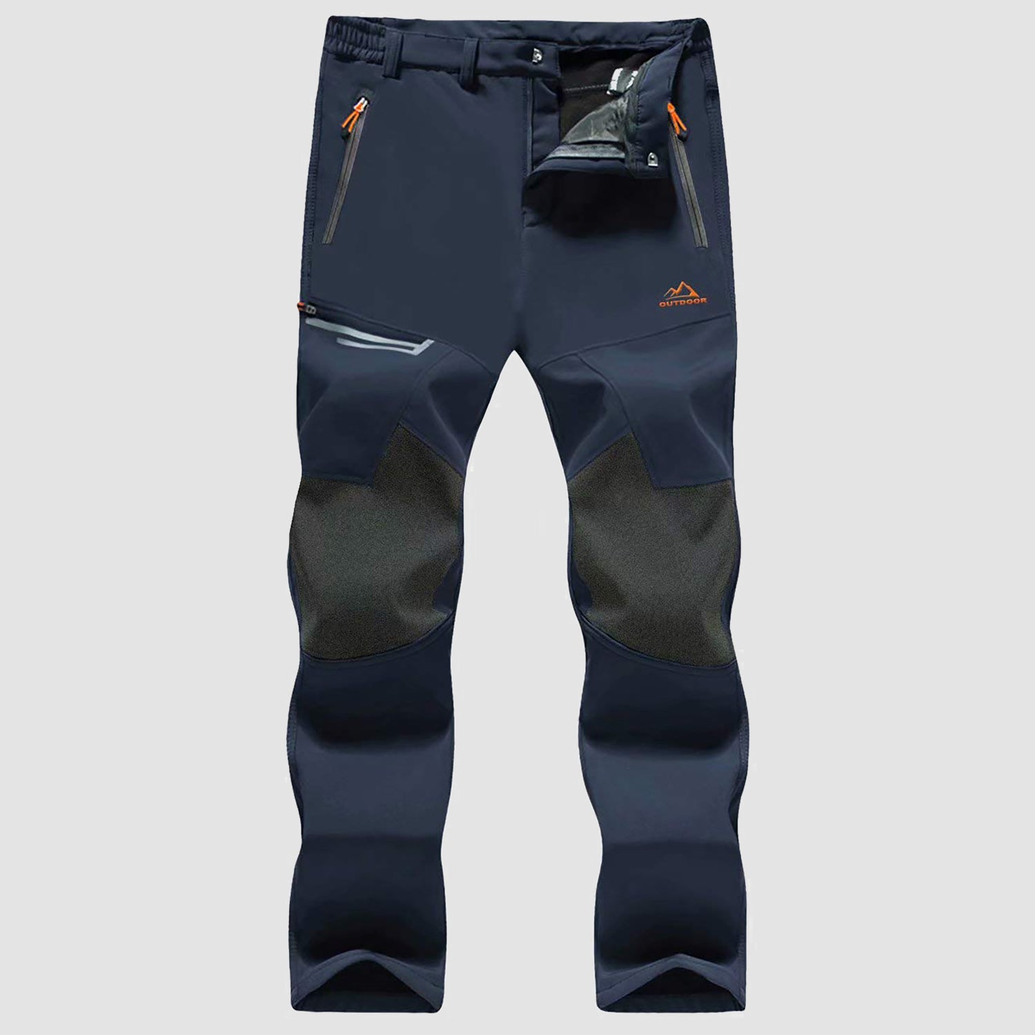 Men's Fleece-Lined Ski Pants - Water-Resistant, 4 Zip Pockets - MAGCOMSEN