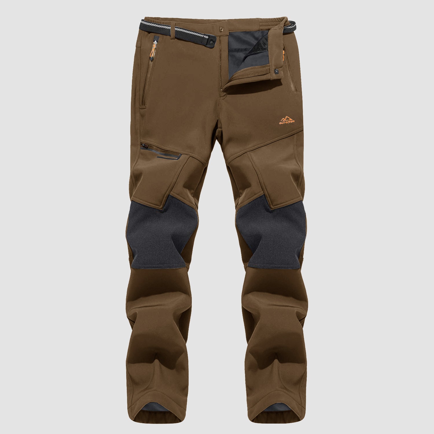 Men's Fleece-Lined Ski Pants - Water-Resistant, 4 Zip Pockets - MAGCOMSEN