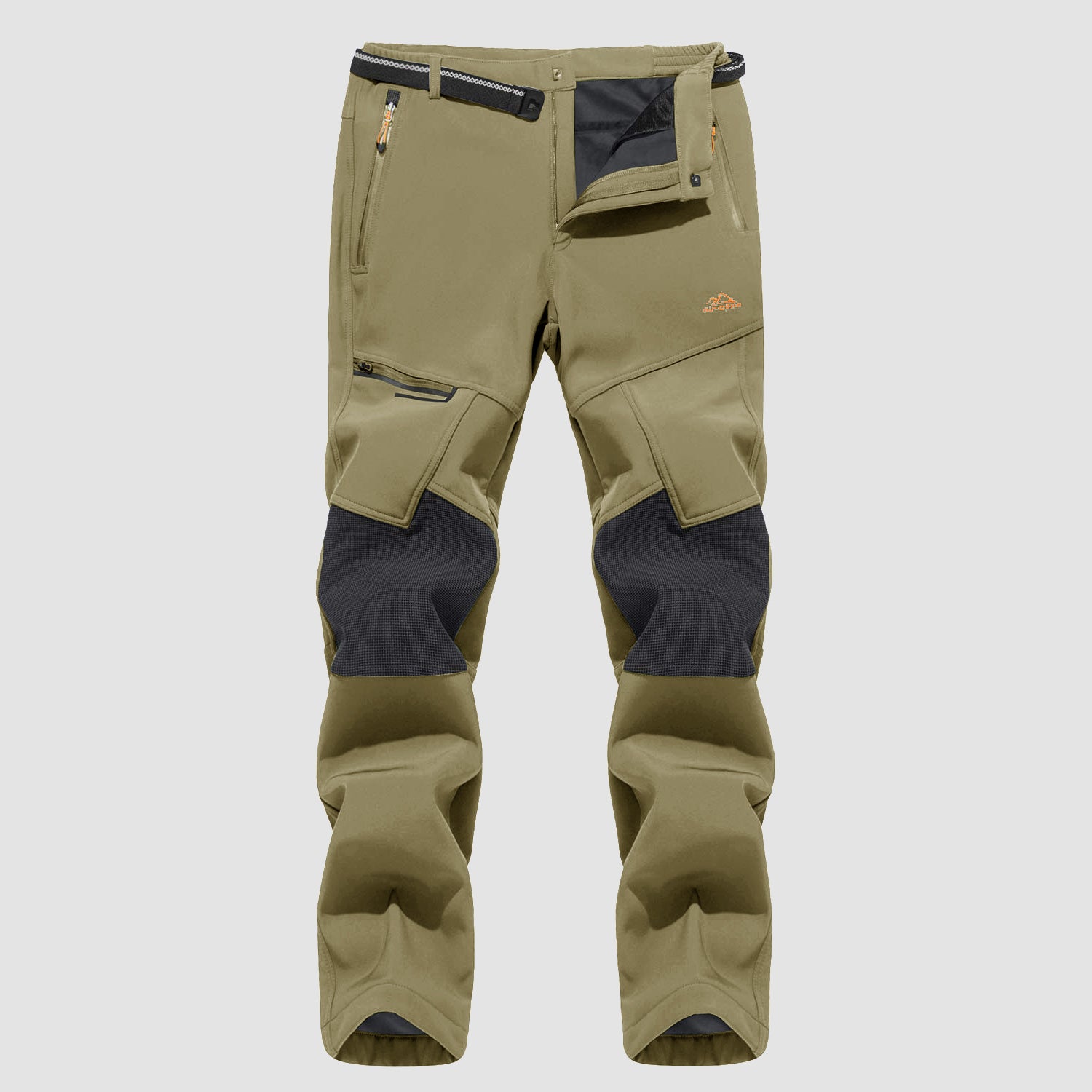 Men's Fleece-Lined Ski Pants - Water-Resistant, 4 Zip Pockets - MAGCOMSEN