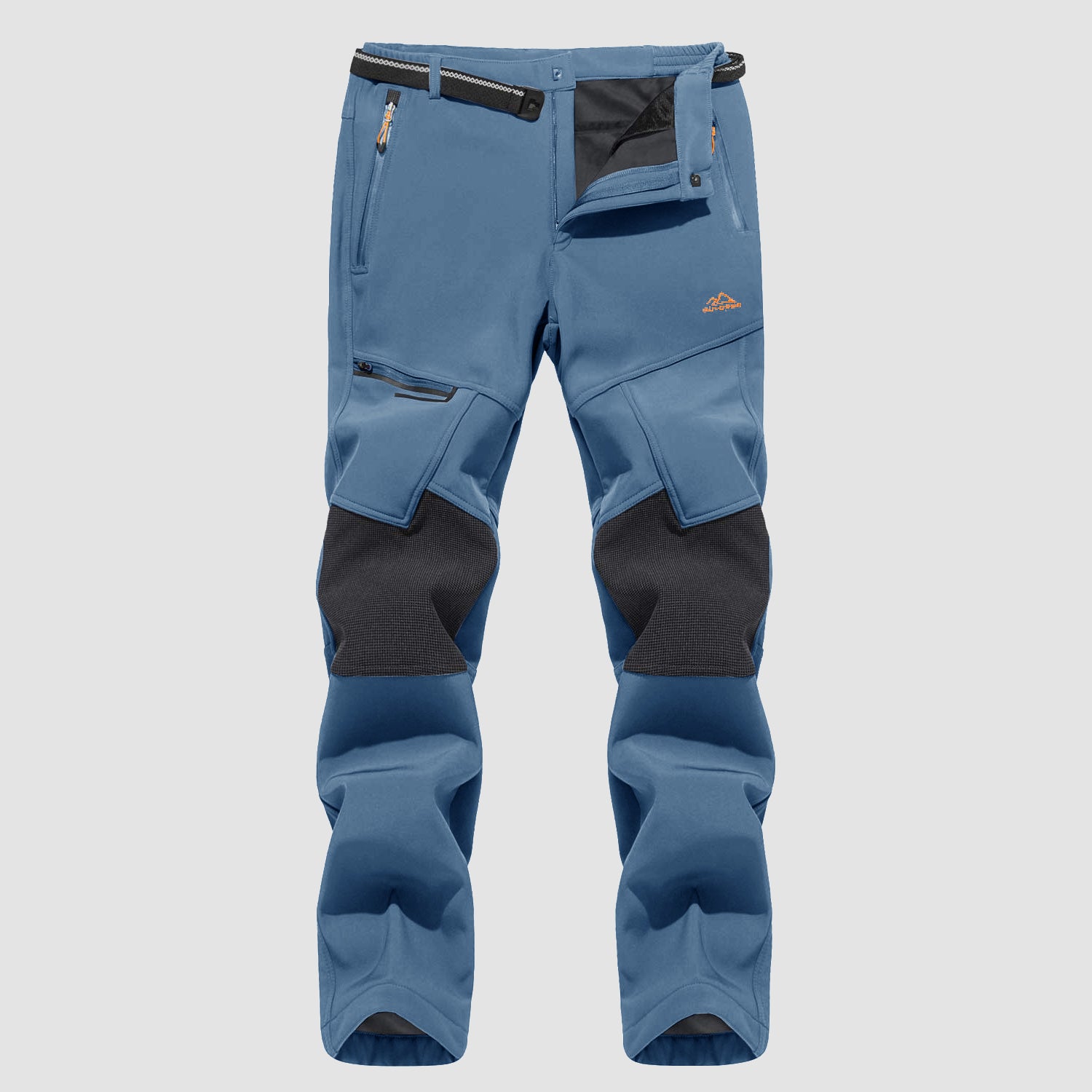 Men's Fleece-Lined Ski Pants - Water-Resistant, 4 Zip Pockets - MAGCOMSEN