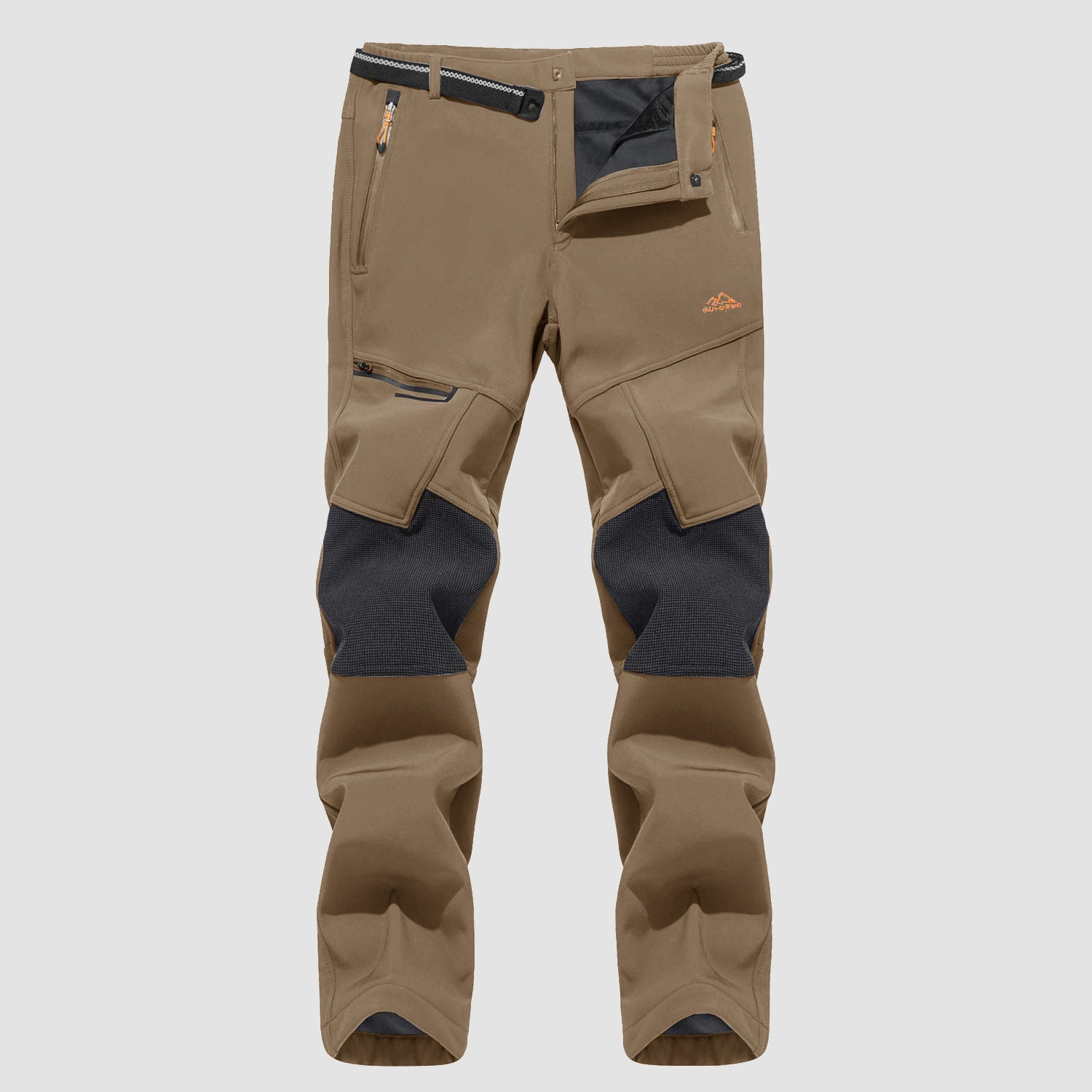Men's Fleece-Lined Ski Pants - Water-Resistant, 4 Zip Pockets - MAGCOMSEN