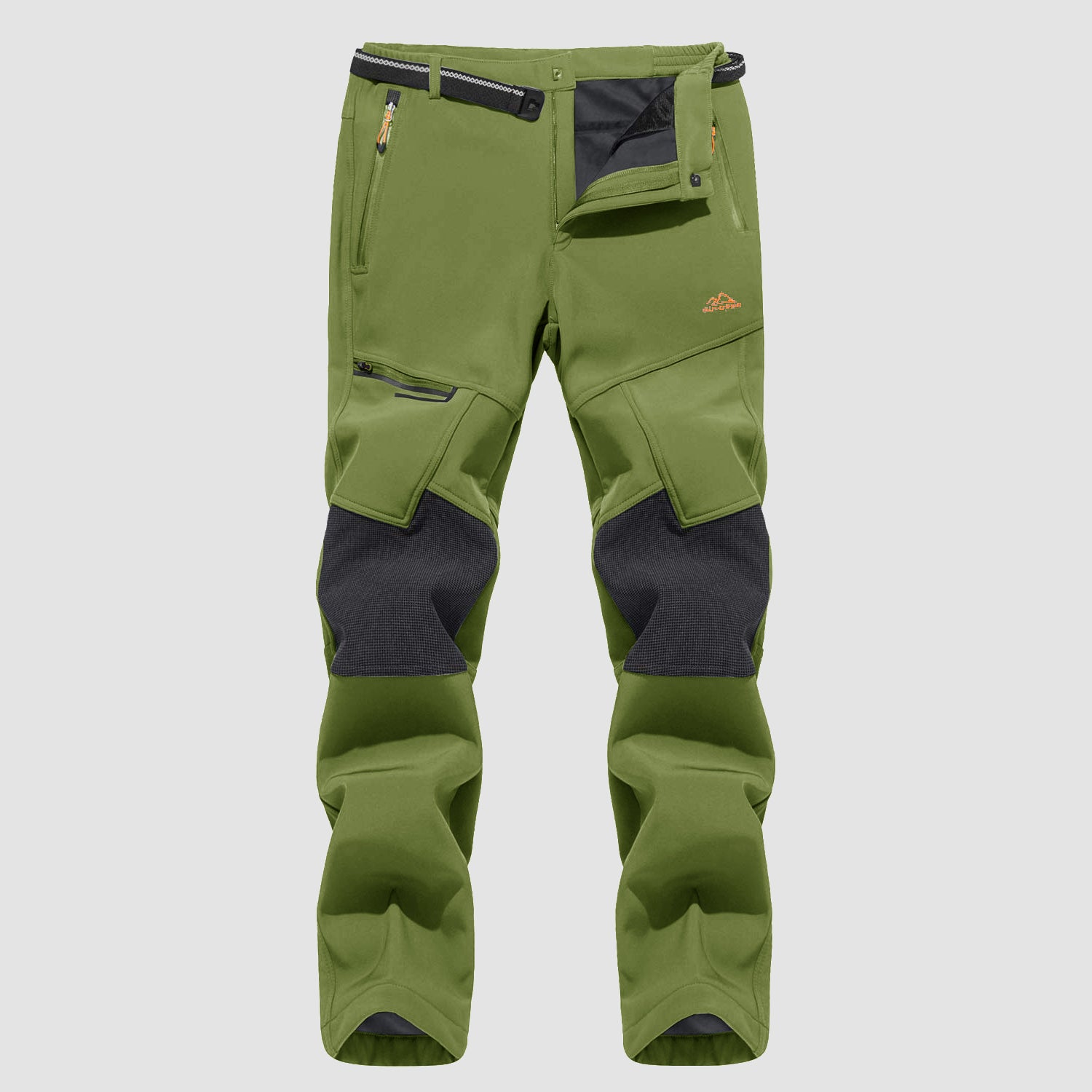 Men's Fleece-Lined Ski Pants - Water-Resistant, 4 Zip Pockets - MAGCOMSEN