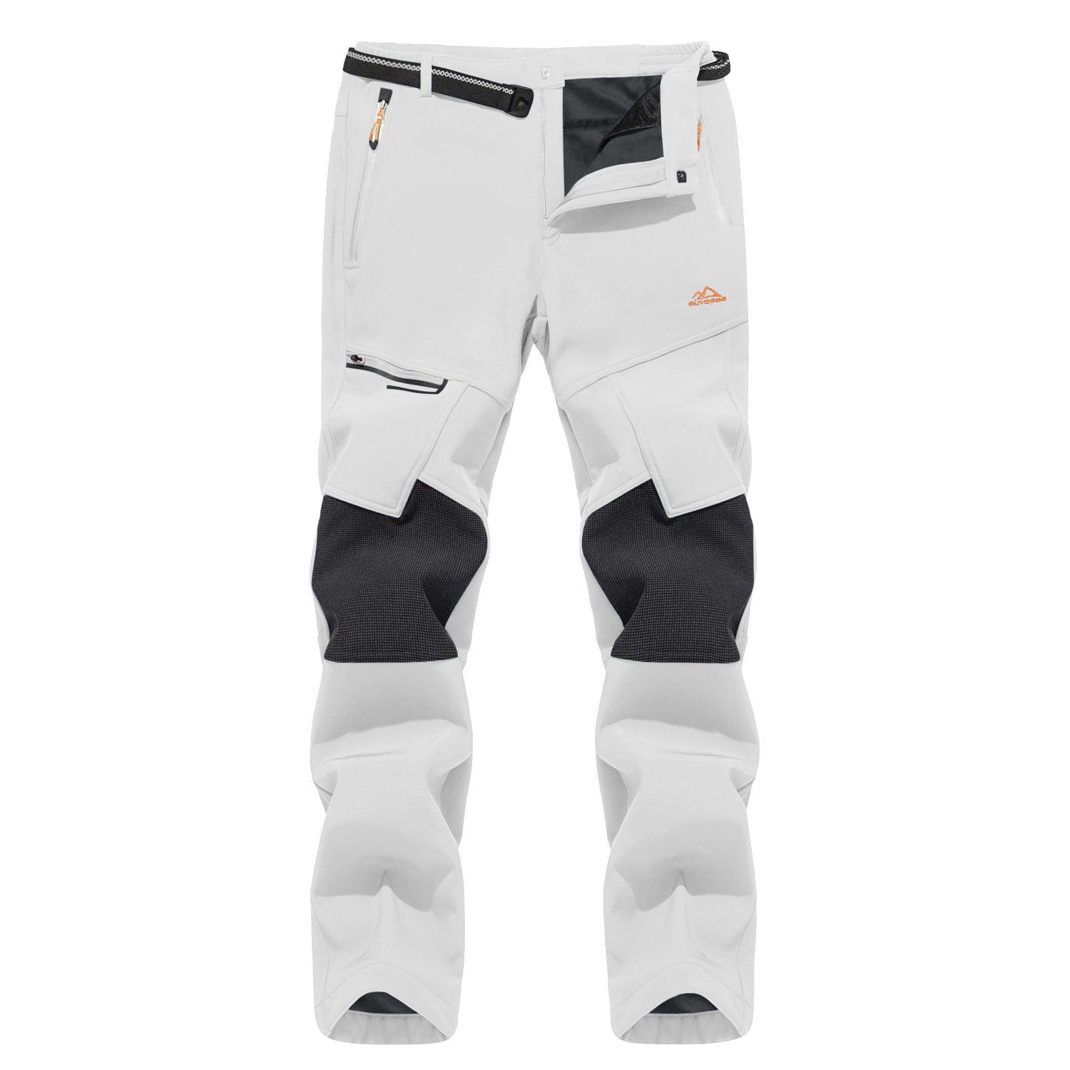 Men's Fleece-Lined Ski Pants - Water-Resistant, 4 Zip Pockets - MAGCOMSEN