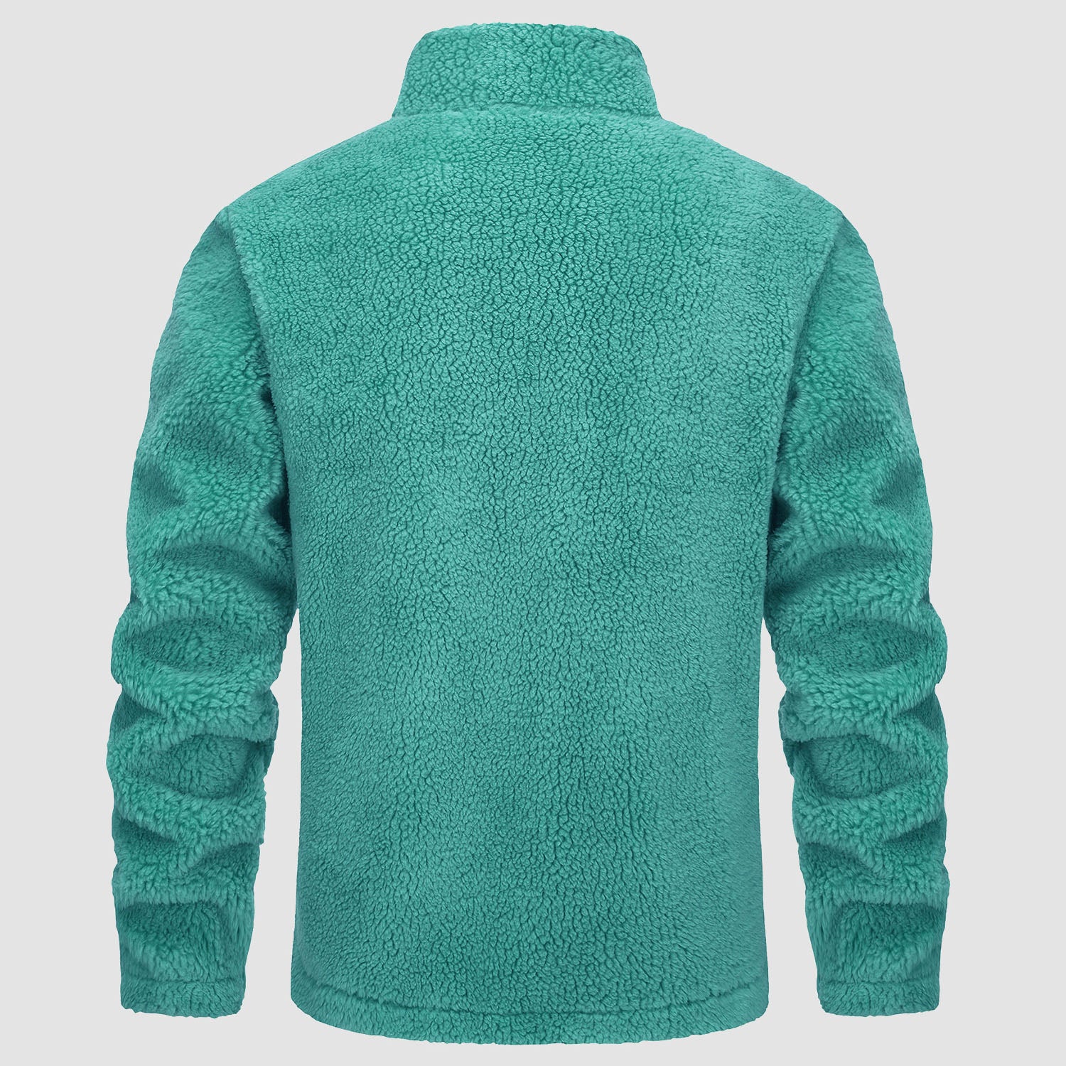 Men's Fluffy Sherpa Fleece Jacket Full Zip Casual Winter Outwear - MAGCOMSEN
