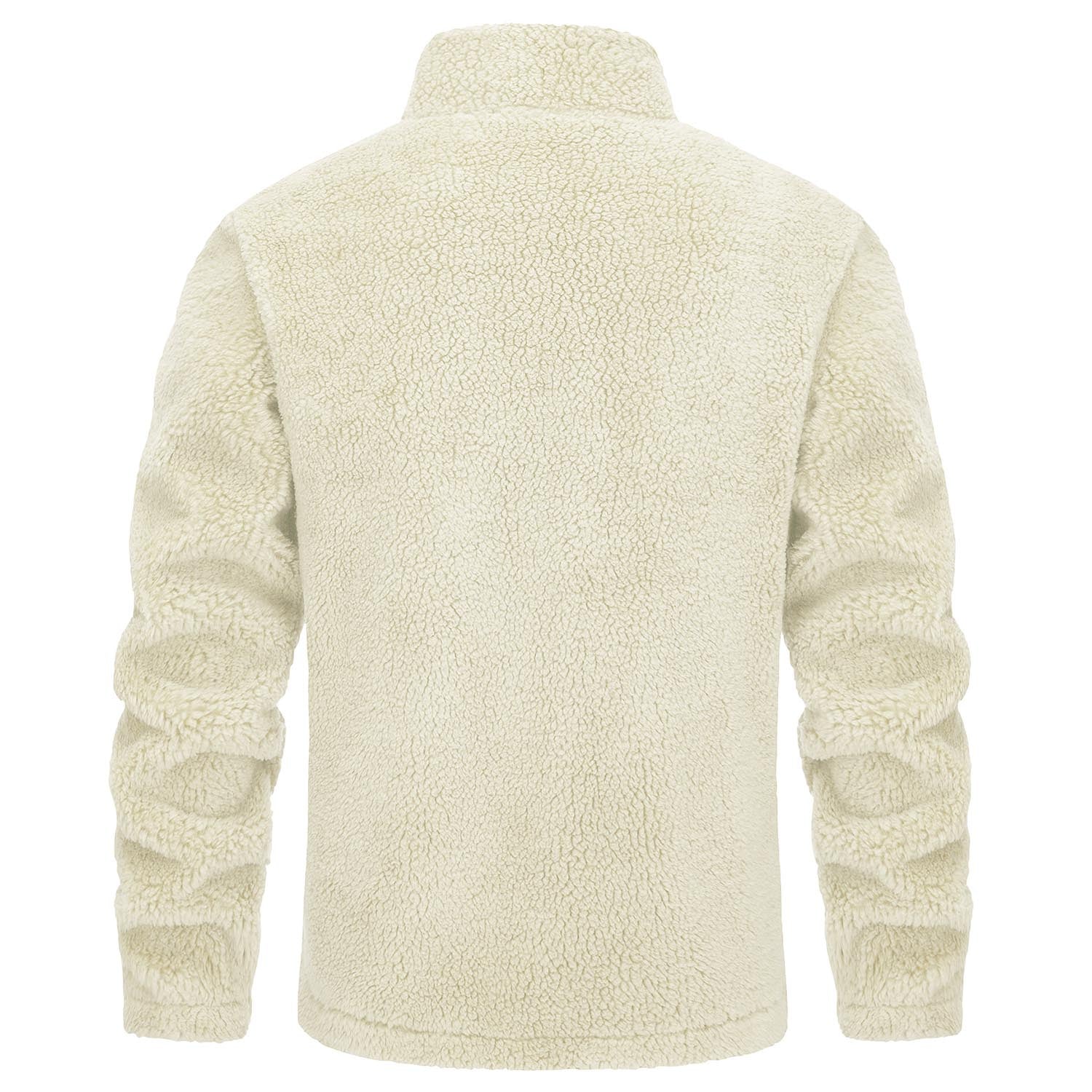 Men's Fluffy Sherpa Fleece Jacket Full Zip Casual Winter Outwear - MAGCOMSEN