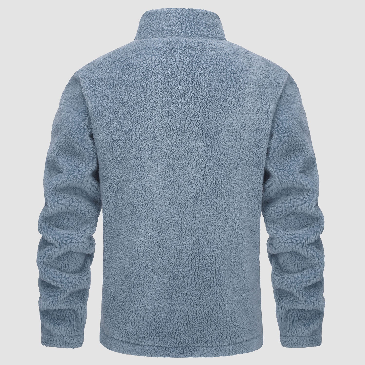 Men's Fluffy Sherpa Fleece Jacket Full Zip Casual Winter Outwear - MAGCOMSEN