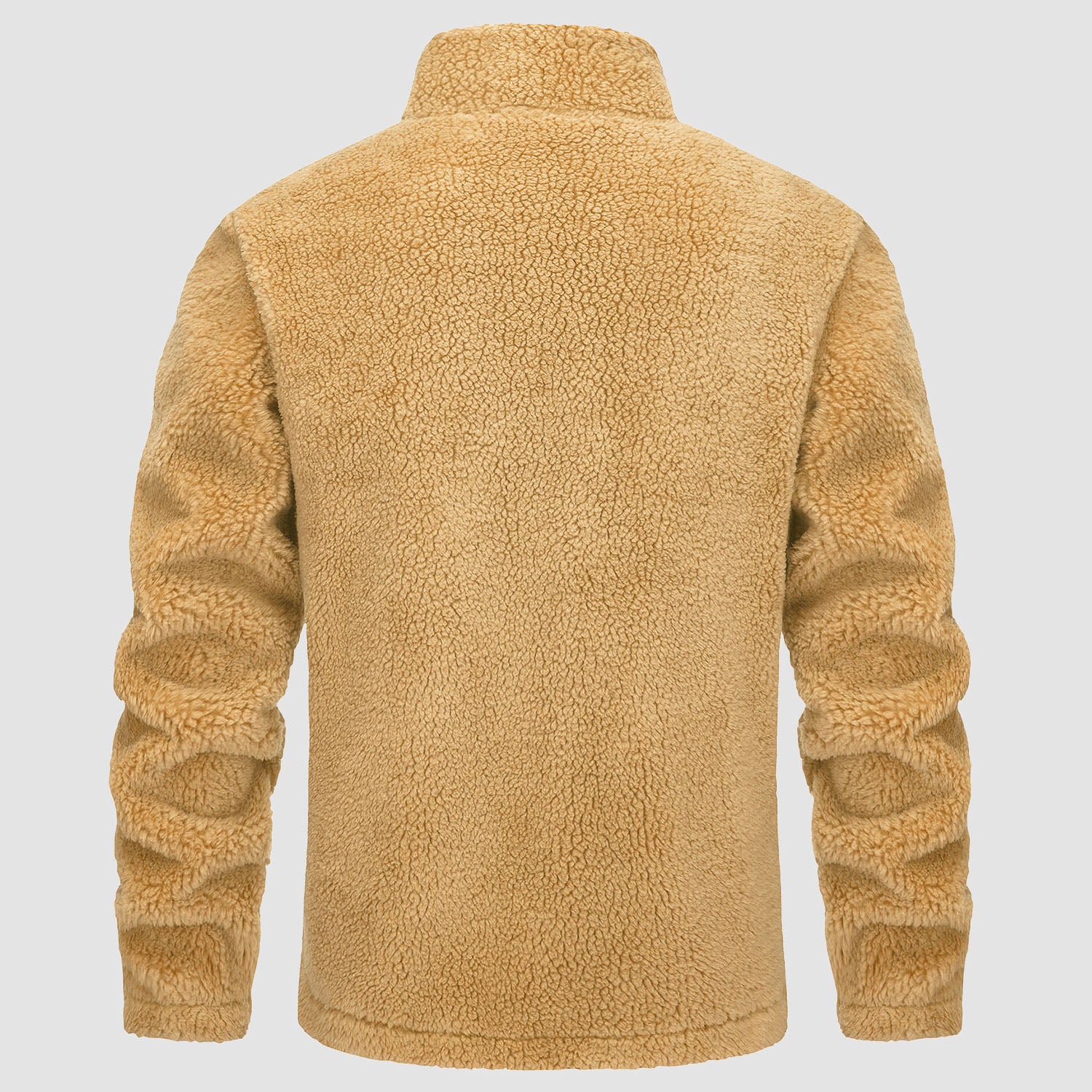 Men's Fluffy Sherpa Fleece Jacket Full Zip Casual Winter Outwear - MAGCOMSEN